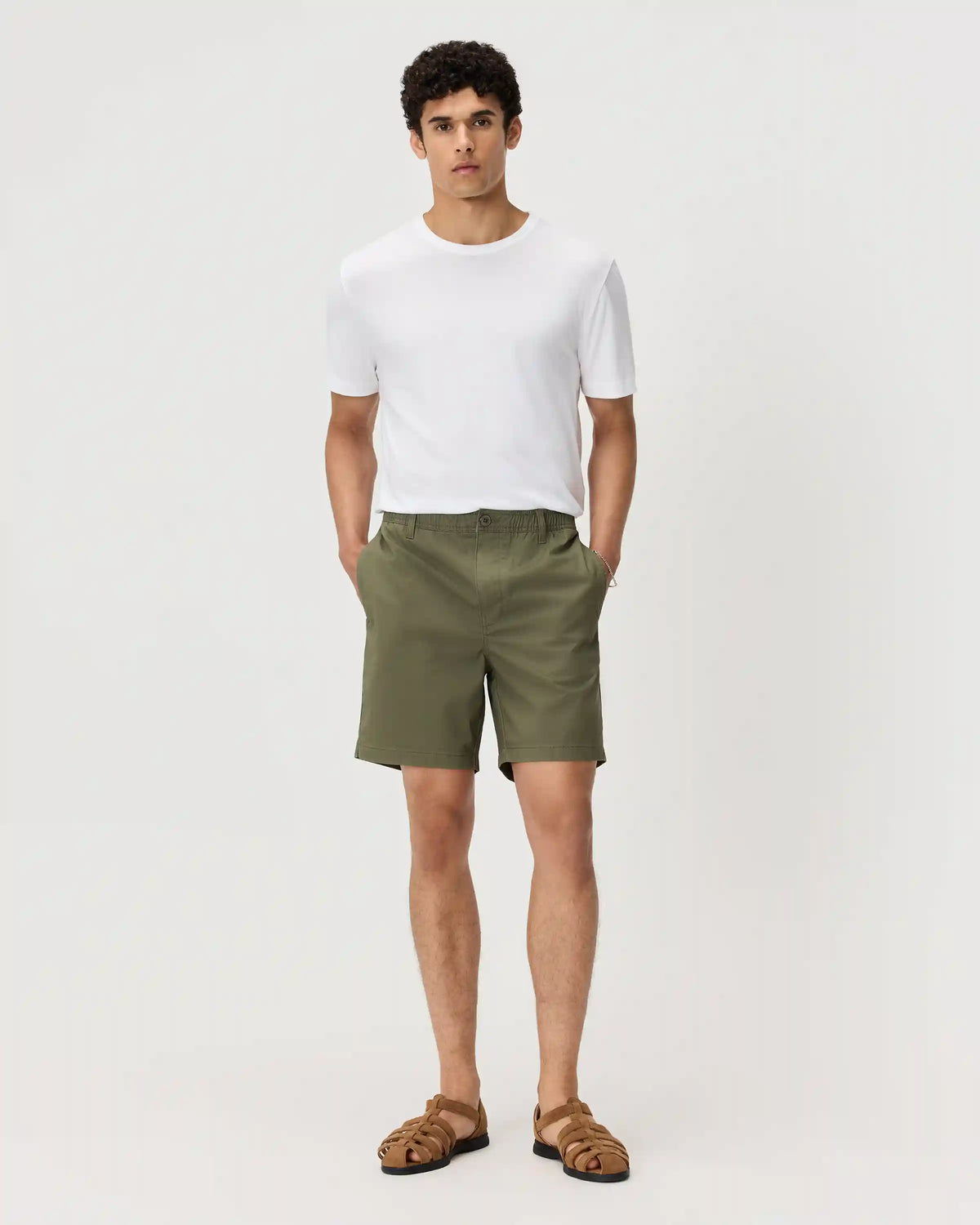 Organic Stretch Cotton Pull On Chino Shorts - 7"