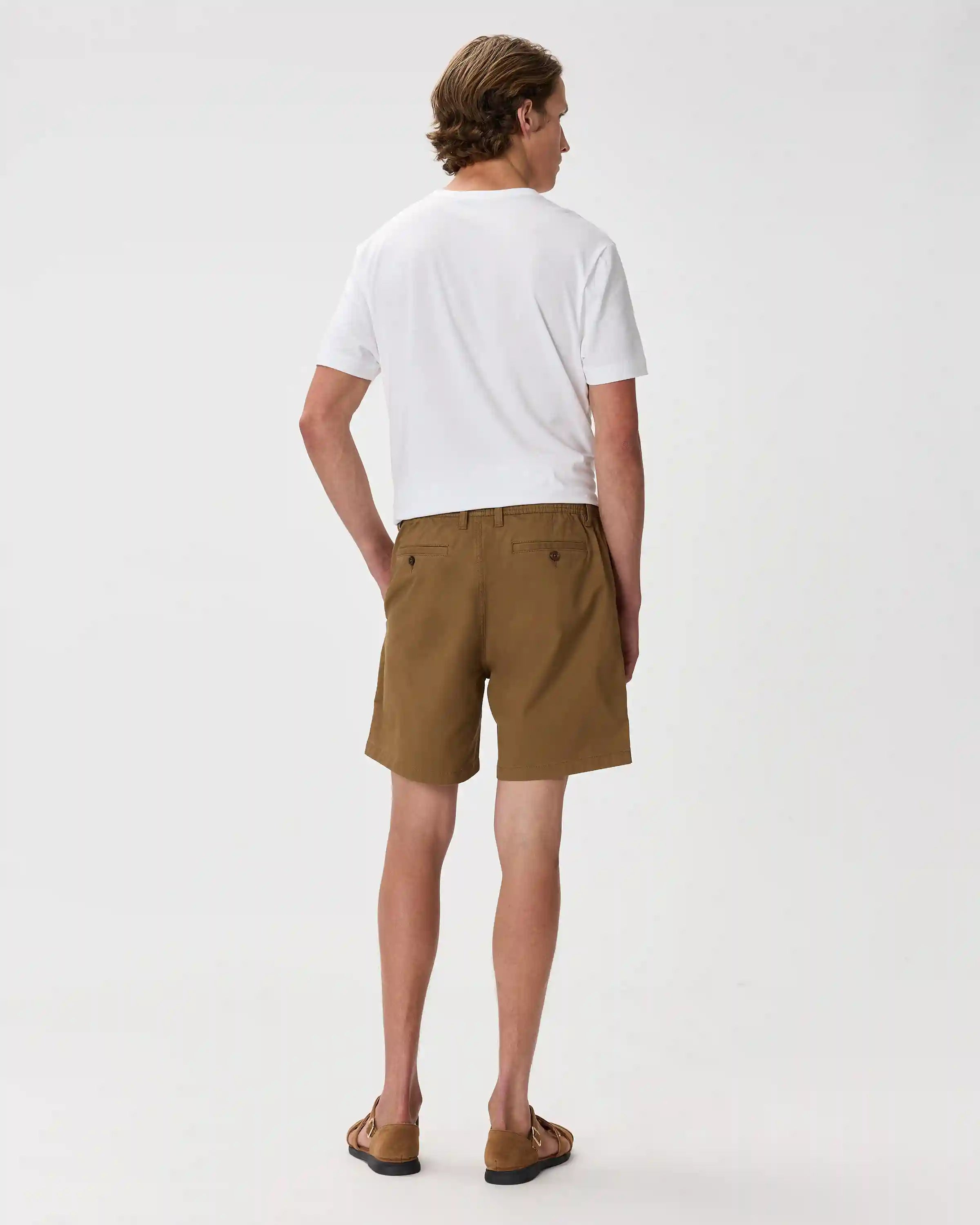 Organic Stretch Cotton Pull On Chino Shorts - 7"