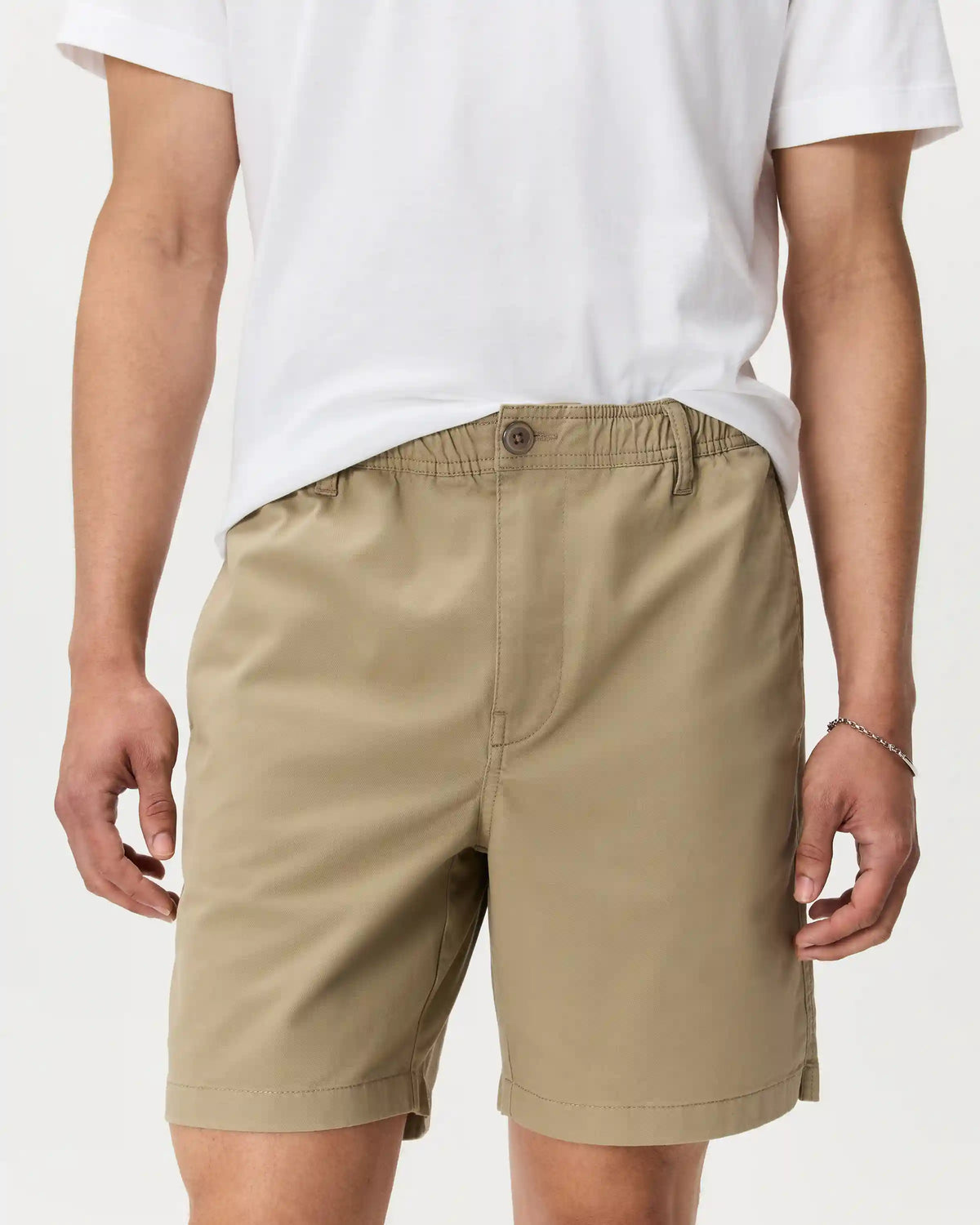 Organic Stretch Cotton Pull On Chino Shorts - 7"