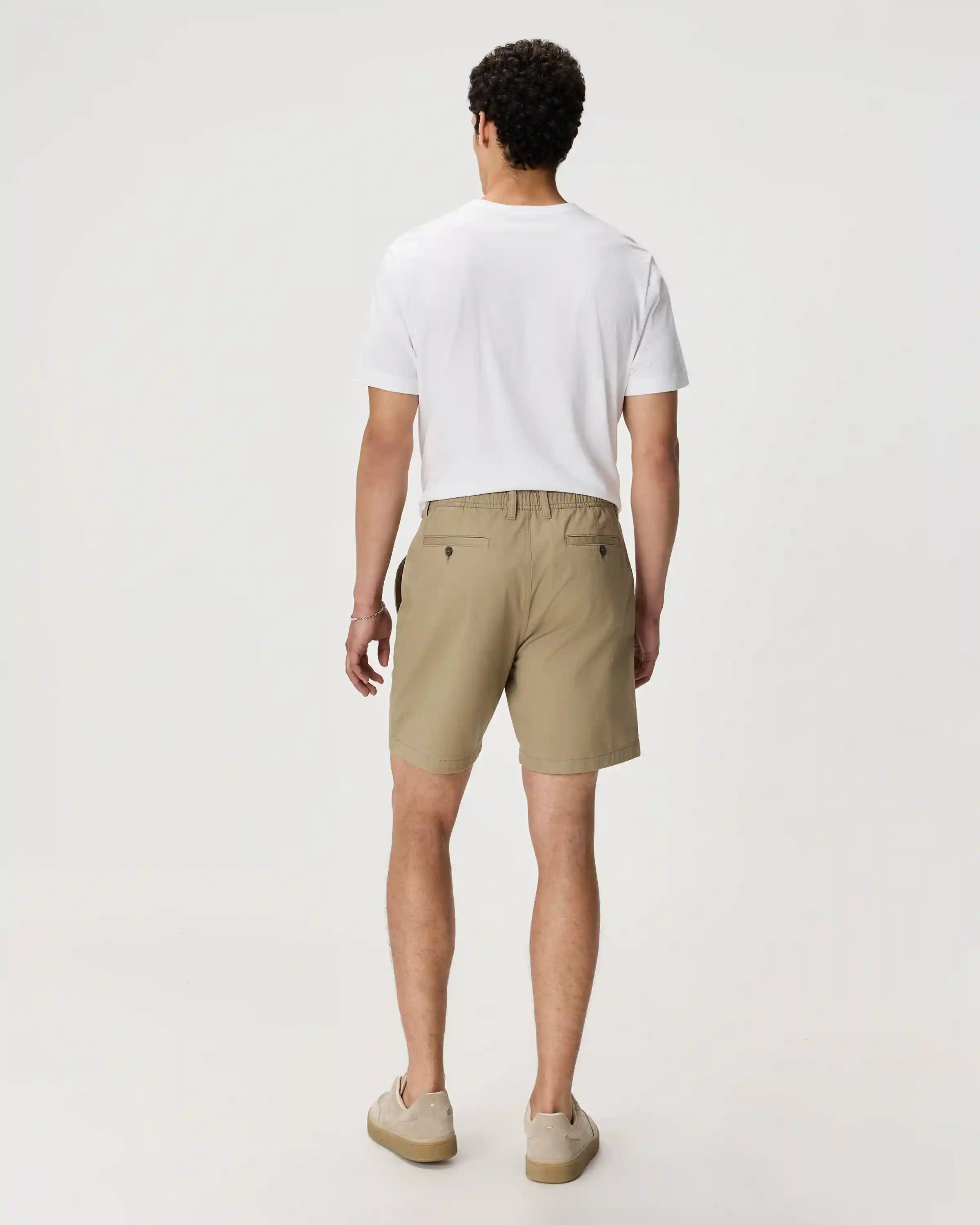Organic Stretch Cotton Pull On Chino Shorts - 7"