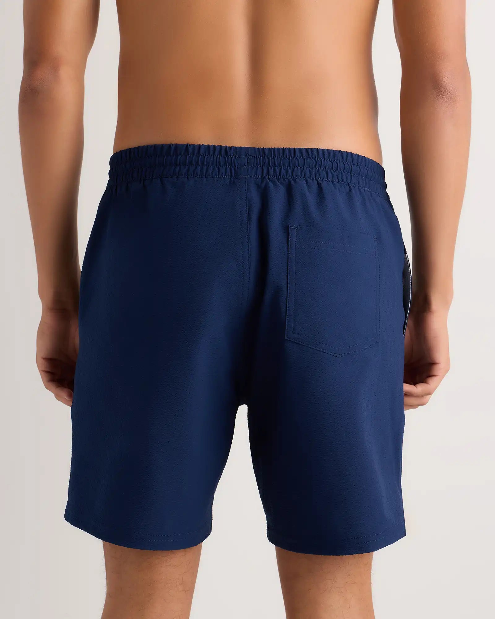 Seersucker Swim Trunks - 7"