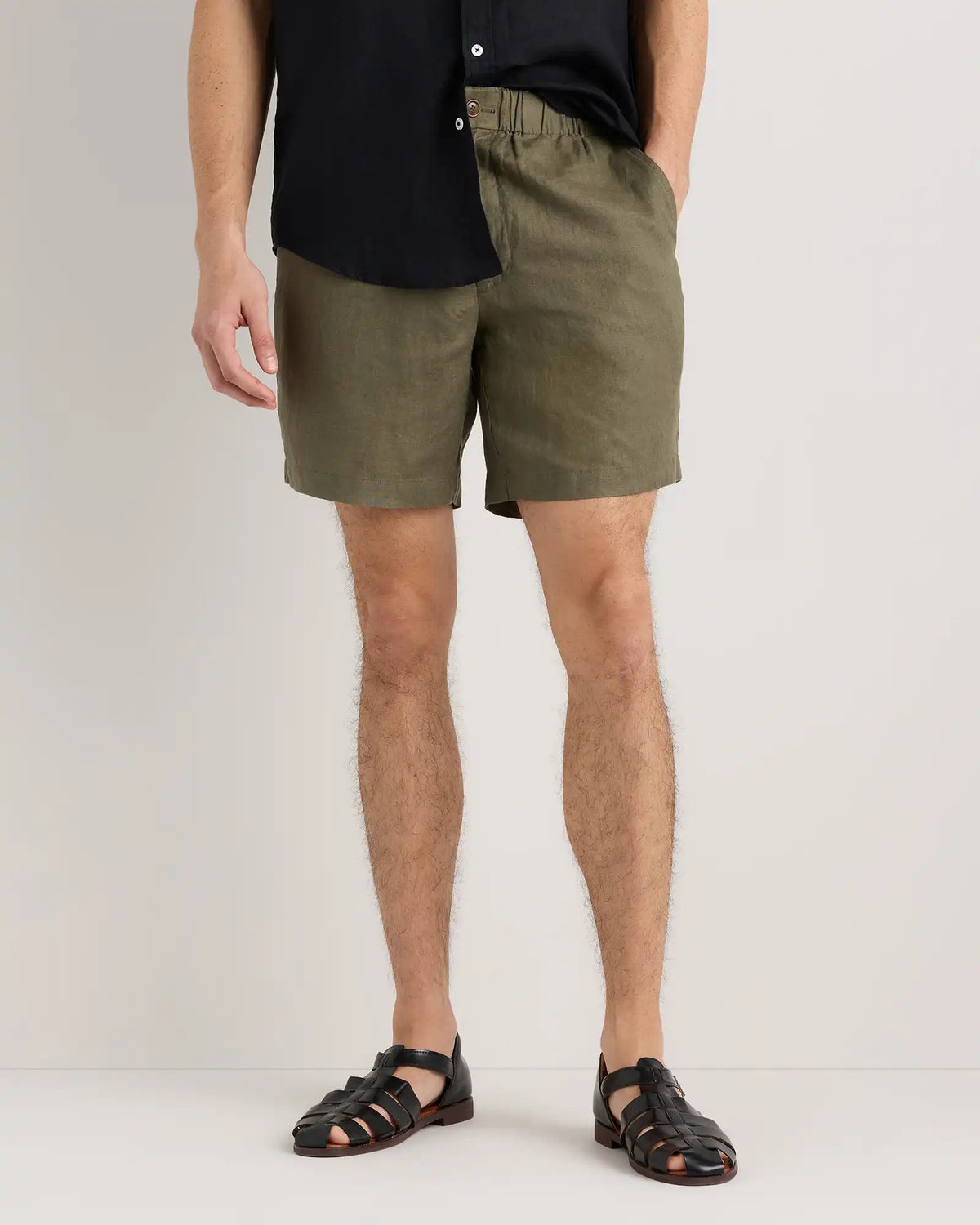 100% European Linen Shorts - 7"