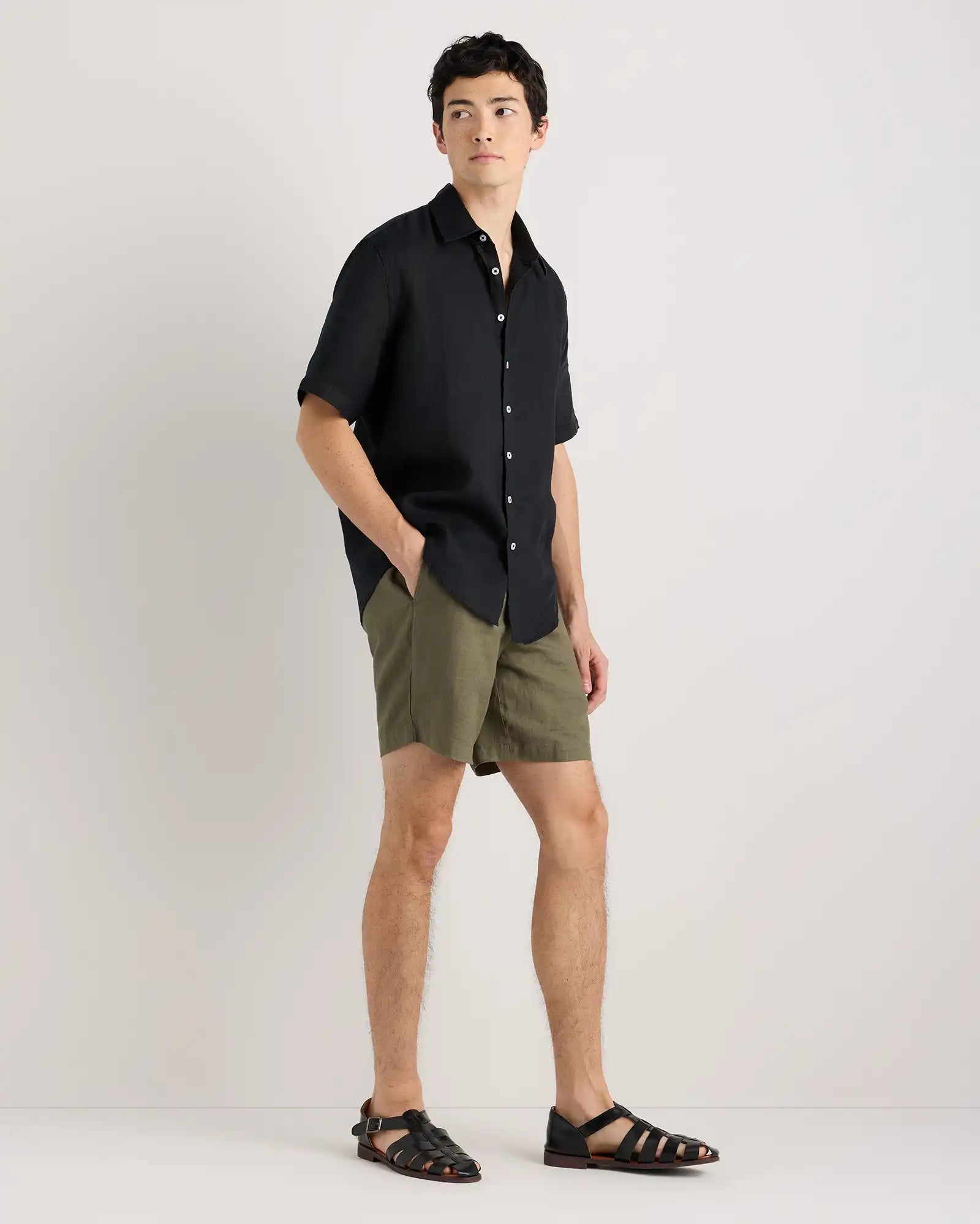 100% European Linen Shorts - 7"