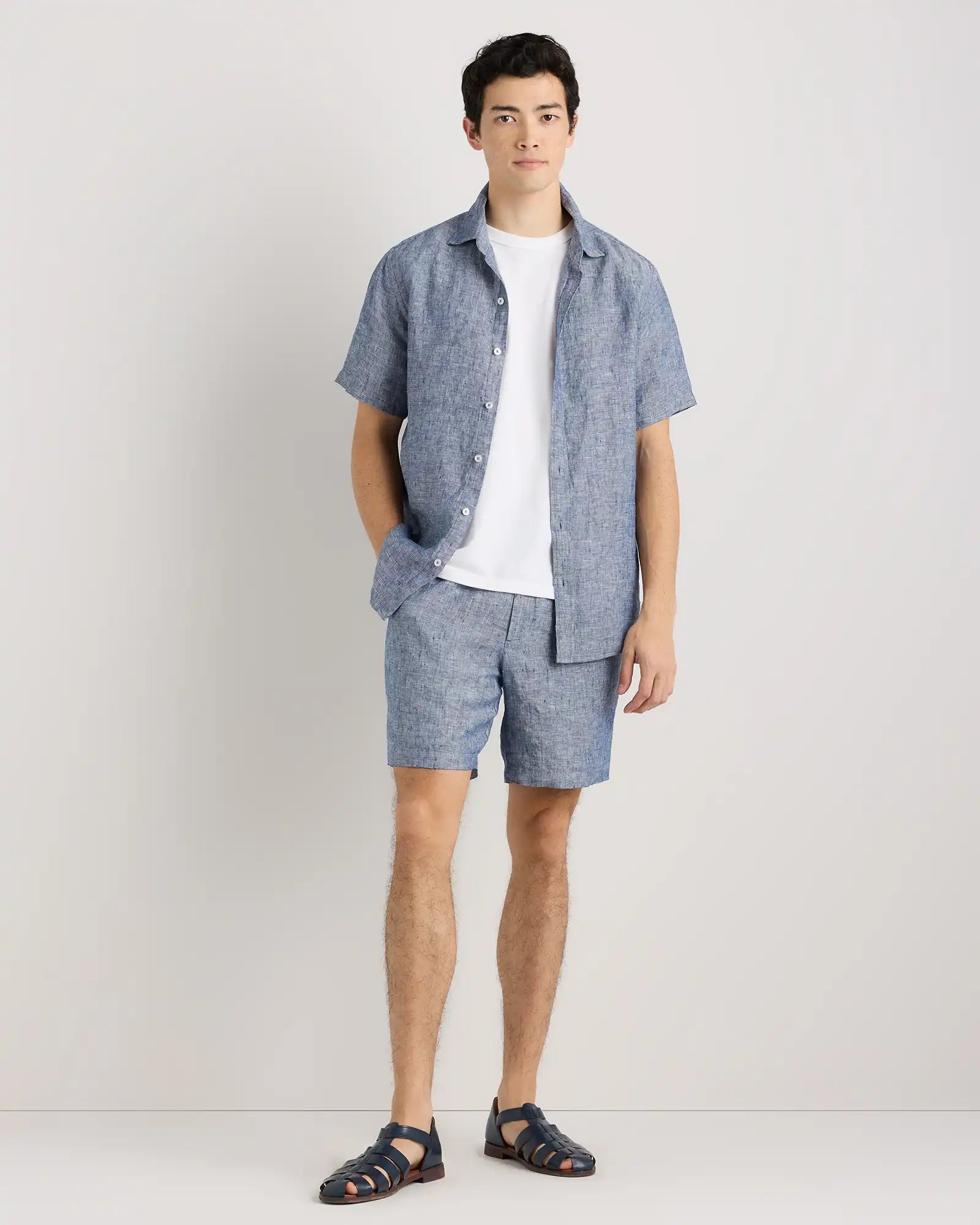 100% European Linen Shorts - 7"