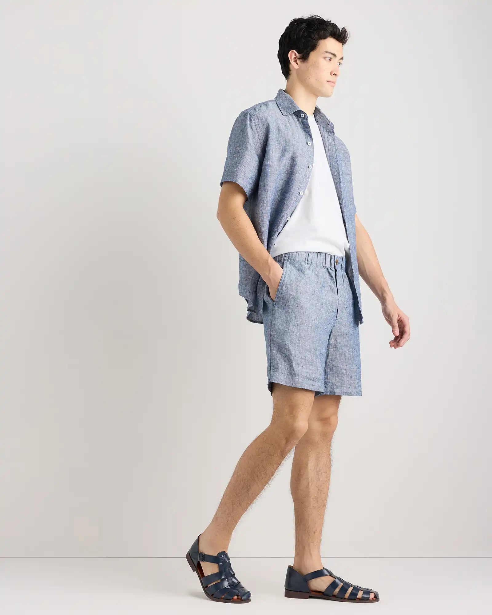 100% European Linen Shorts - 7"