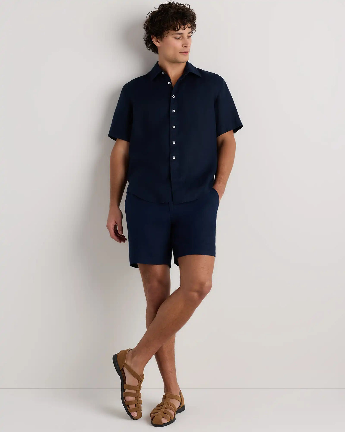 100% European Linen Shorts - 7"