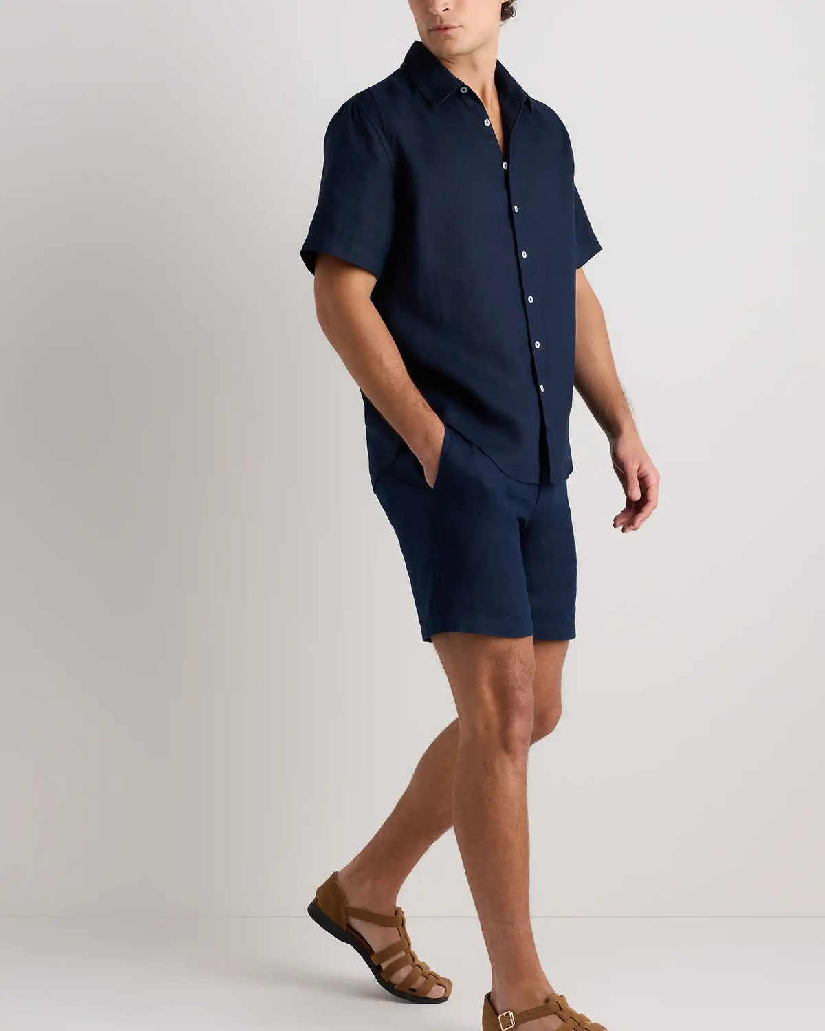 100% European Linen Shorts - 7"