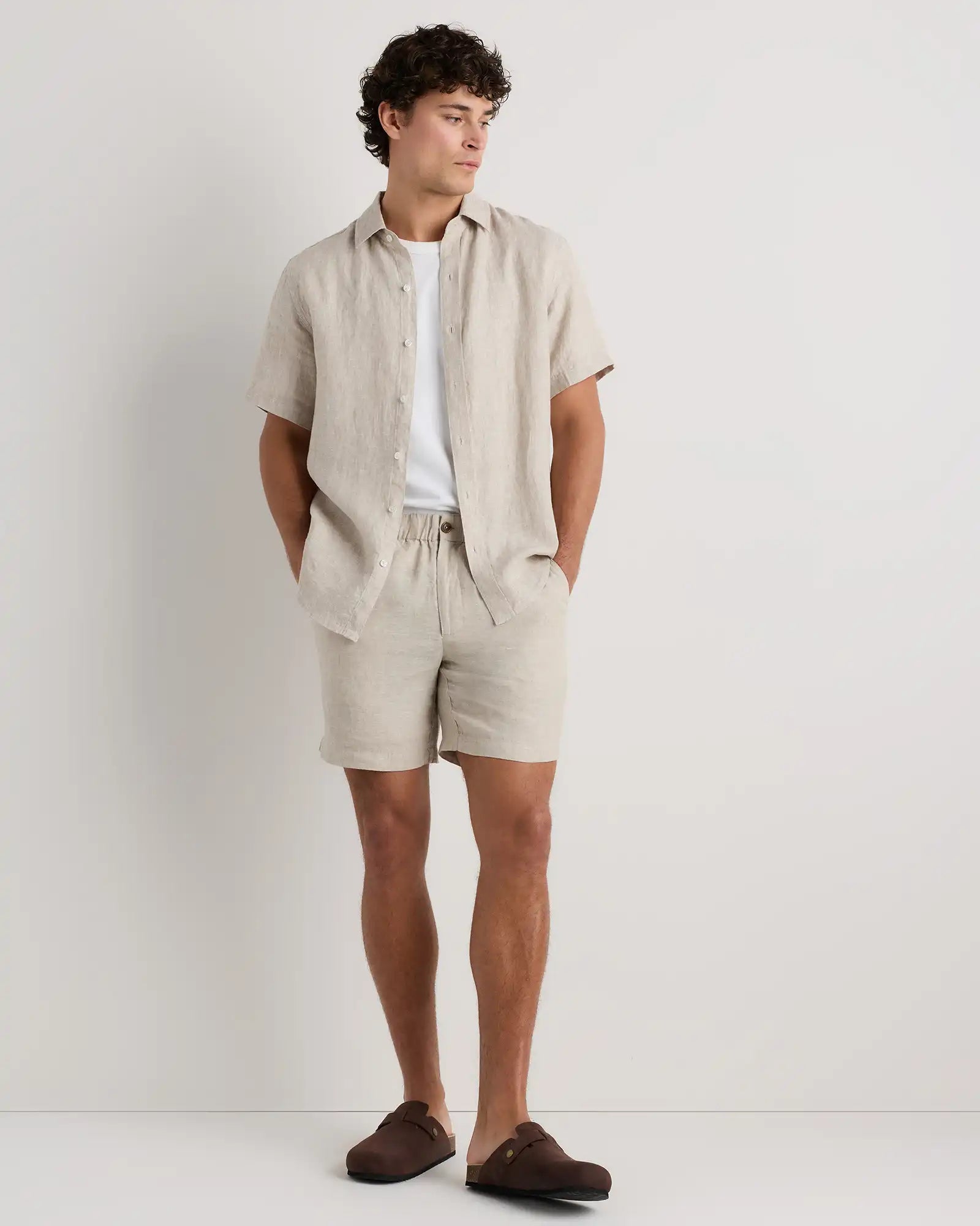 100% European Linen Shorts - 7"