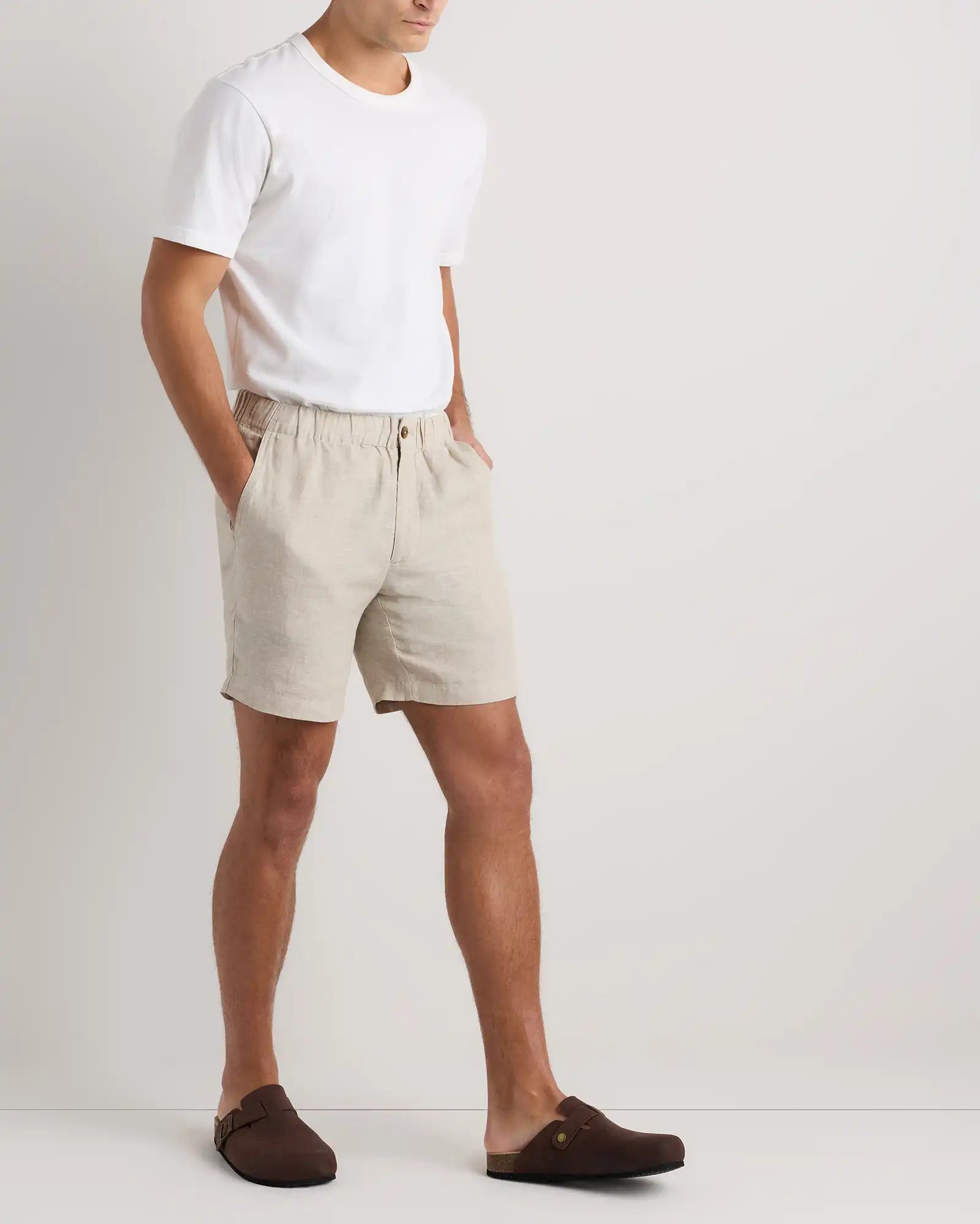 100% European Linen Shorts - 7"