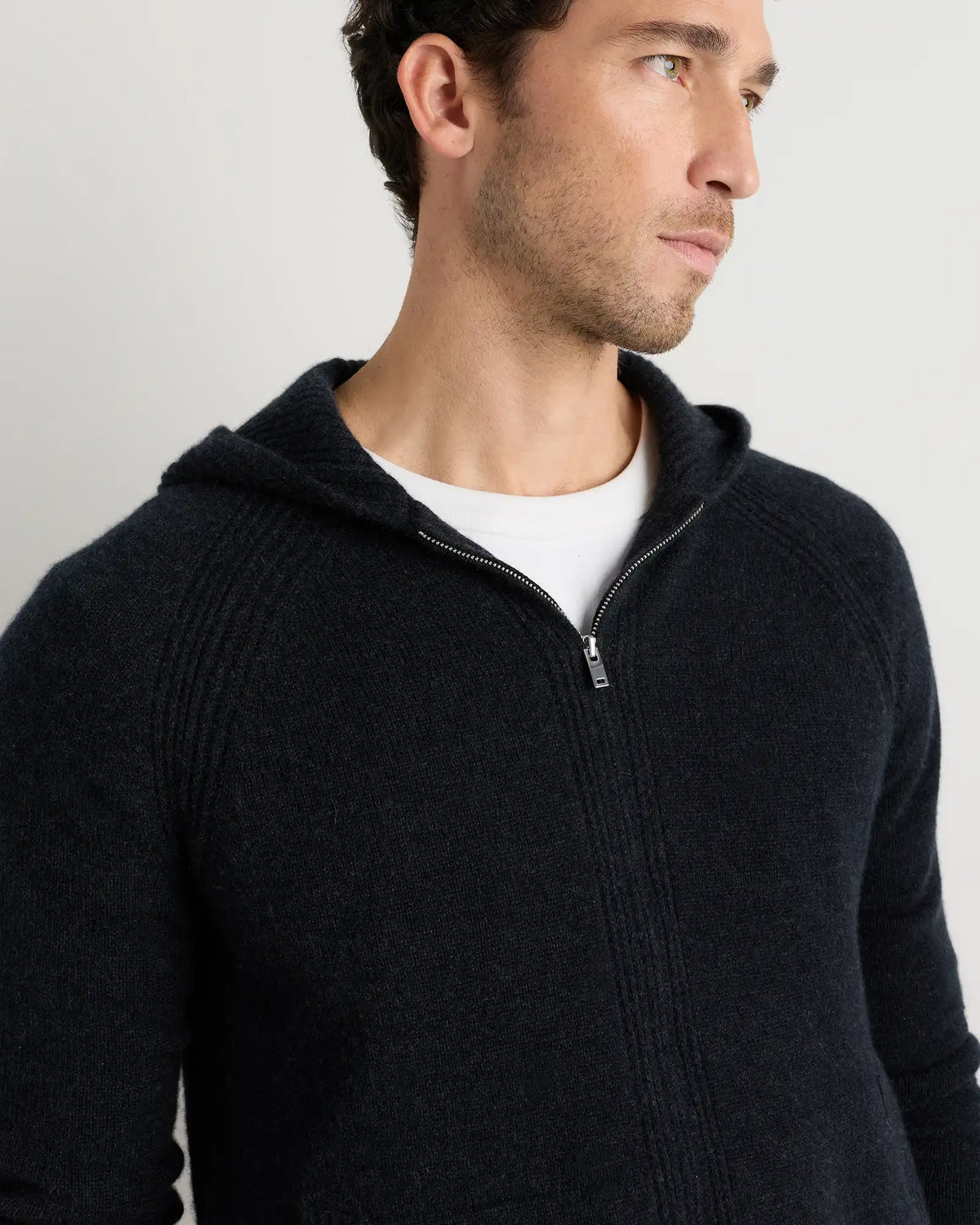 Luxe Baby Cashmere Bomber Hoodie
