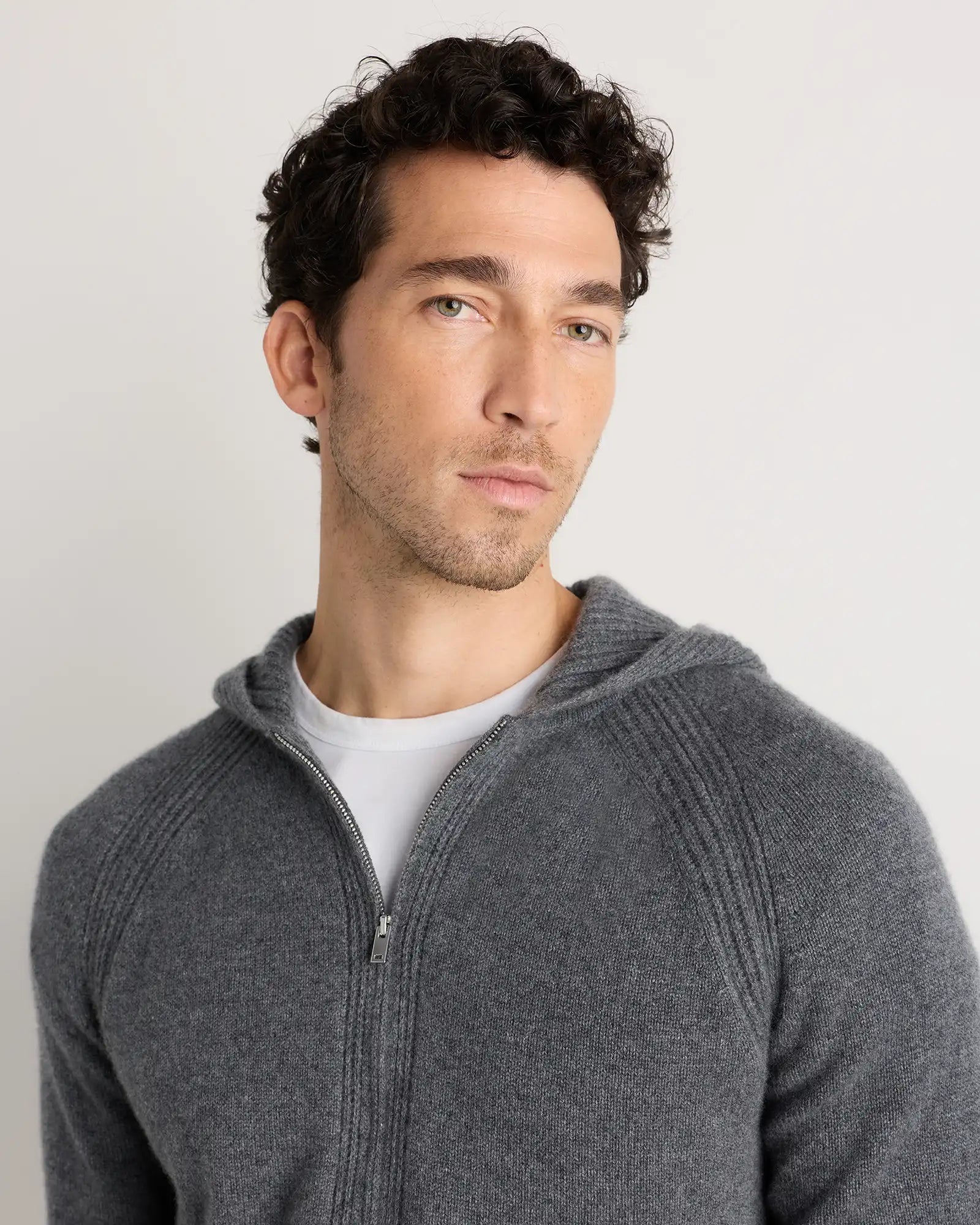 Luxe Baby Cashmere Bomber Hoodie