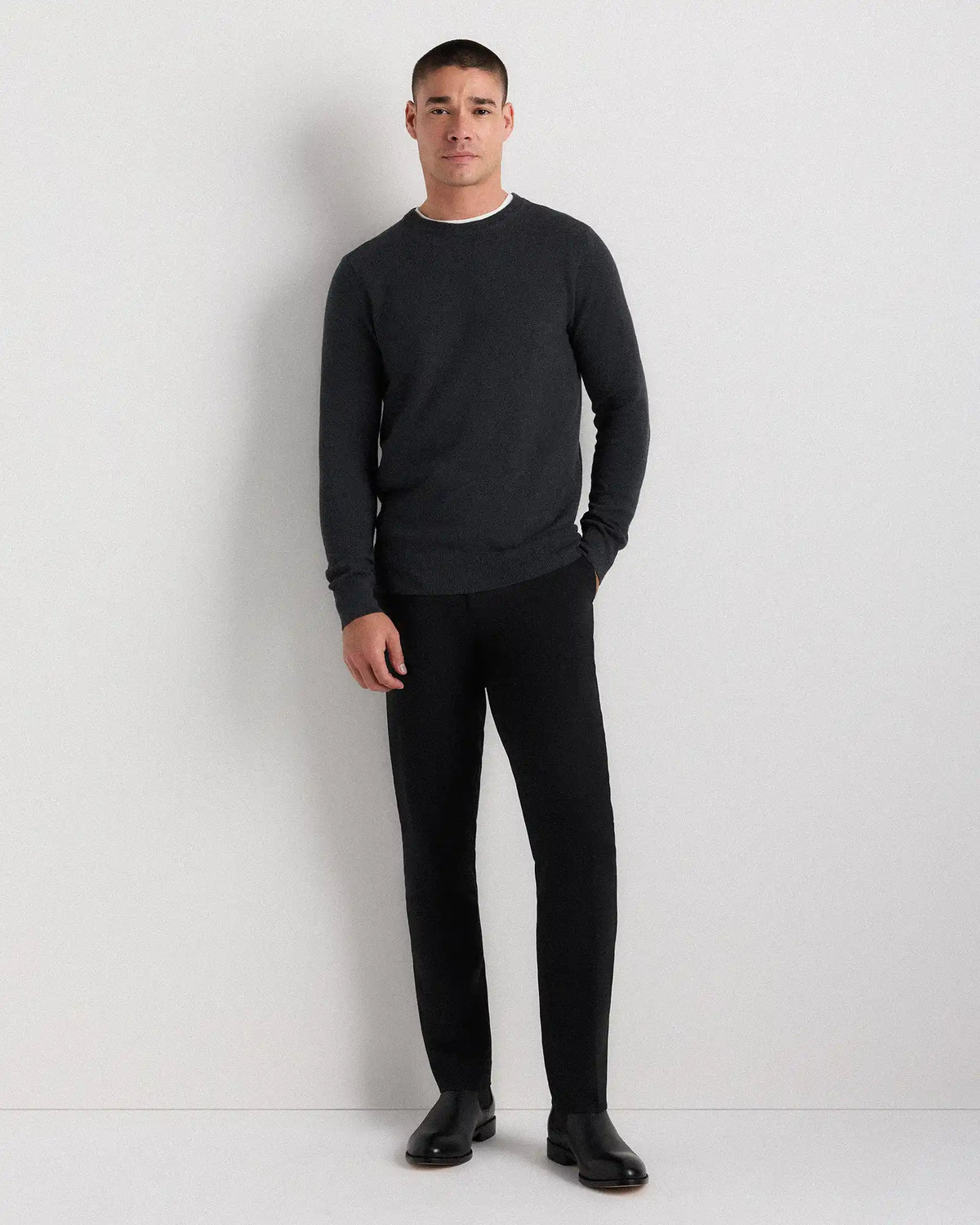 100% Organic Cotton Pique Crewneck Sweater