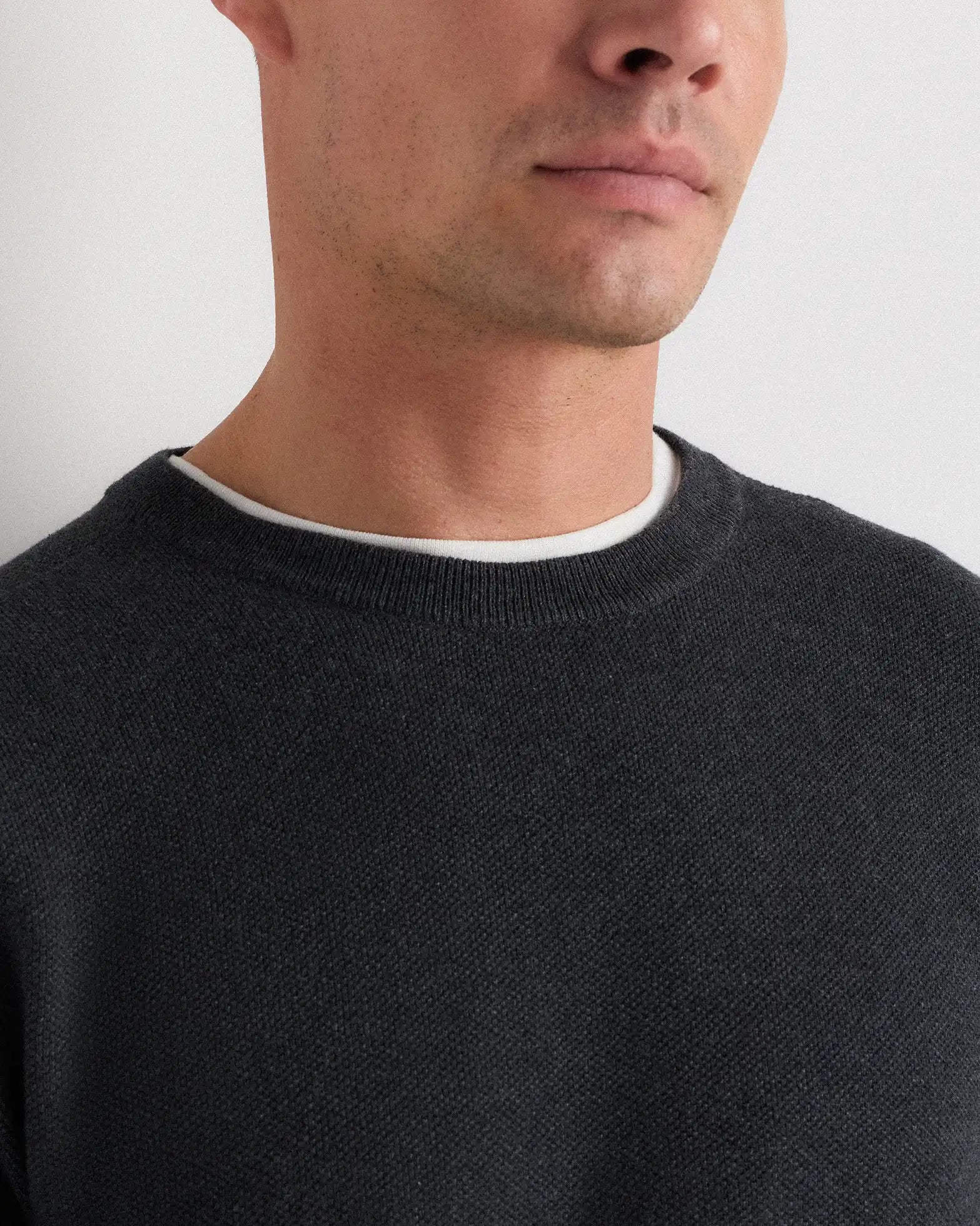 100% Organic Cotton Pique Crewneck Sweater