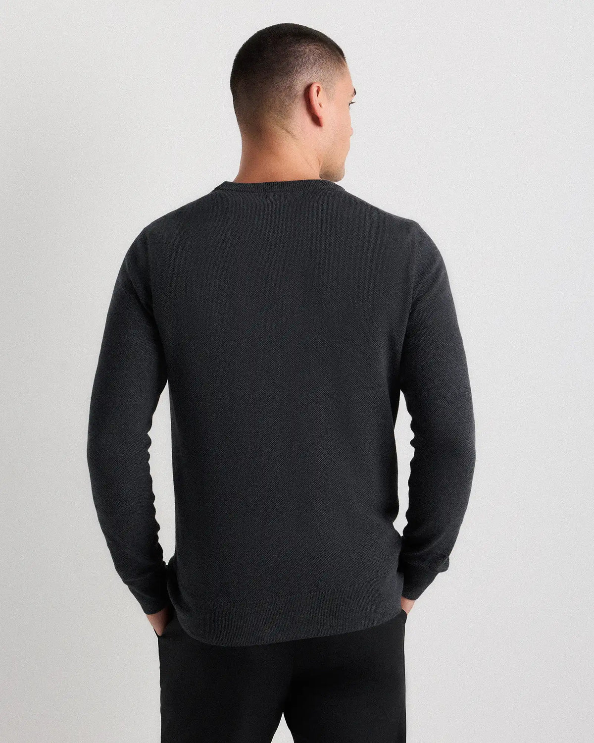 100% Organic Cotton Pique Crewneck Sweater