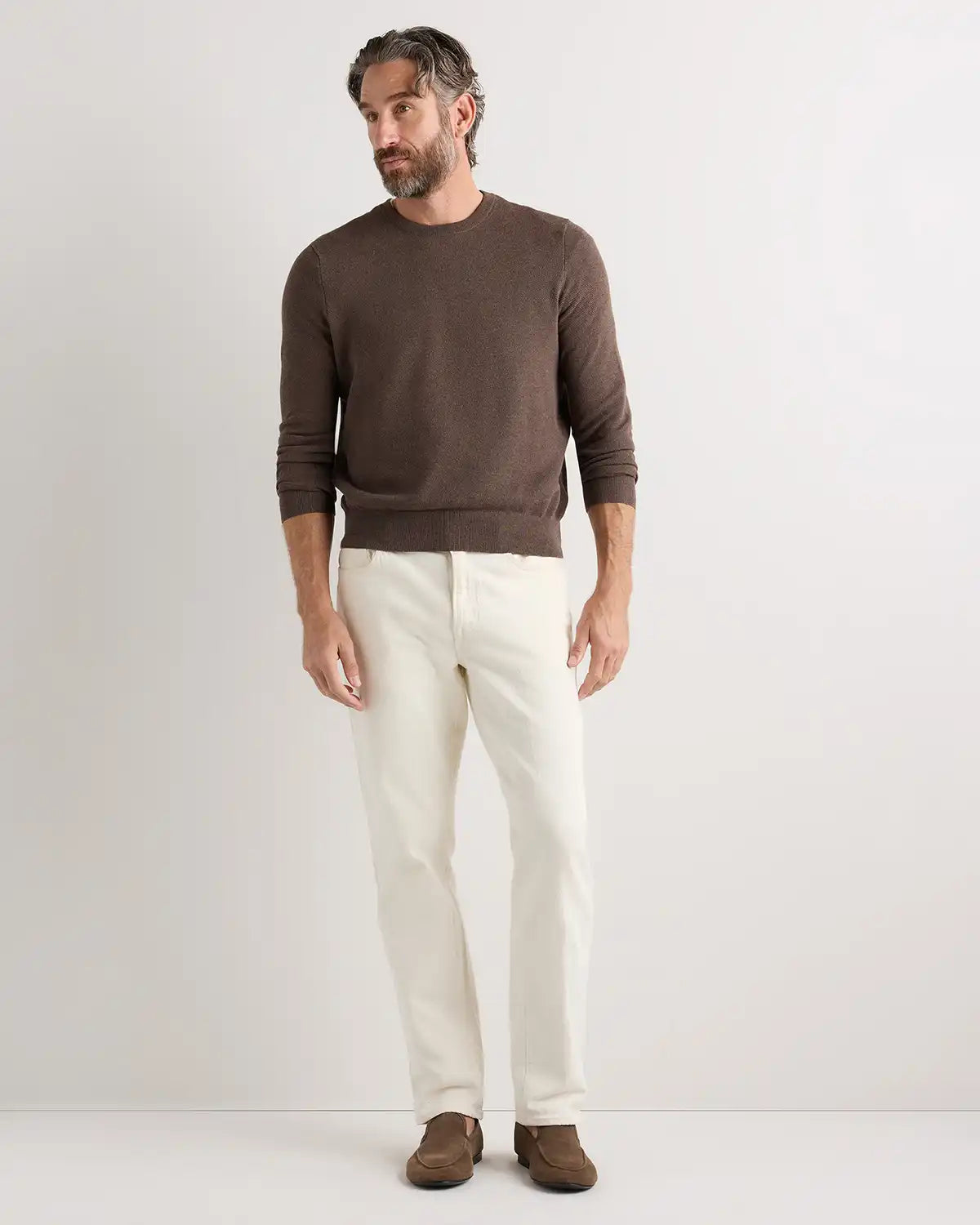 100% Organic Cotton Pique Crewneck Sweater