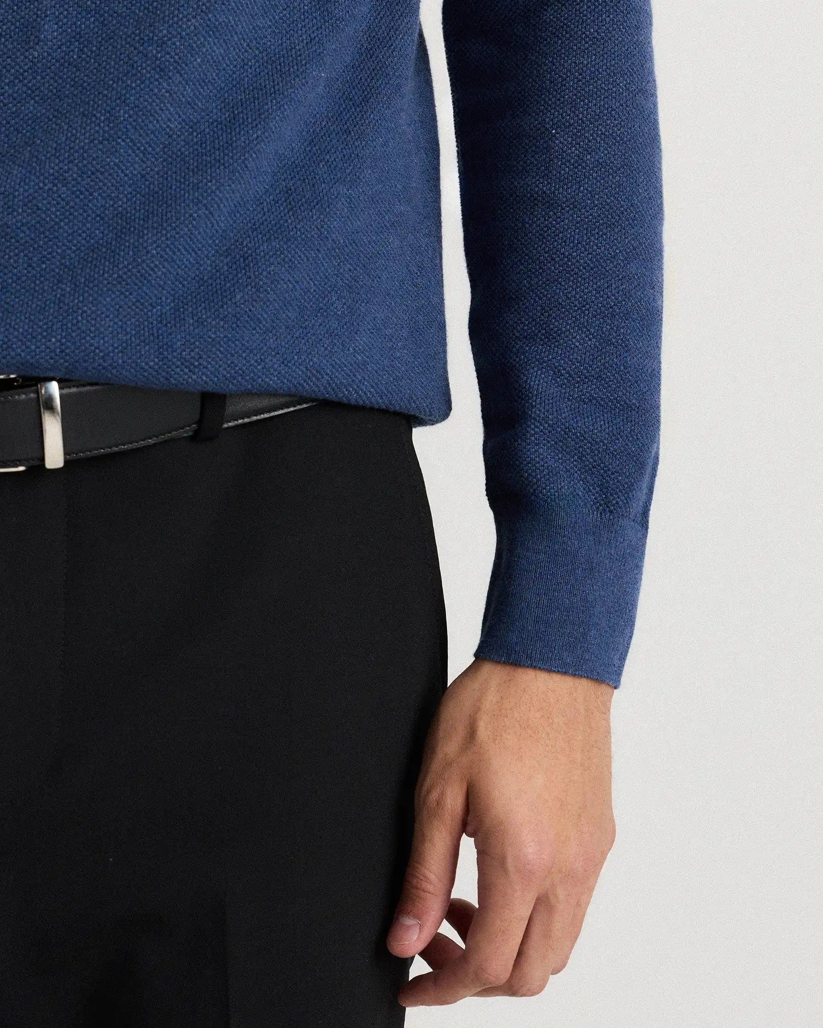 100% Organic Cotton Pique Crewneck Sweater