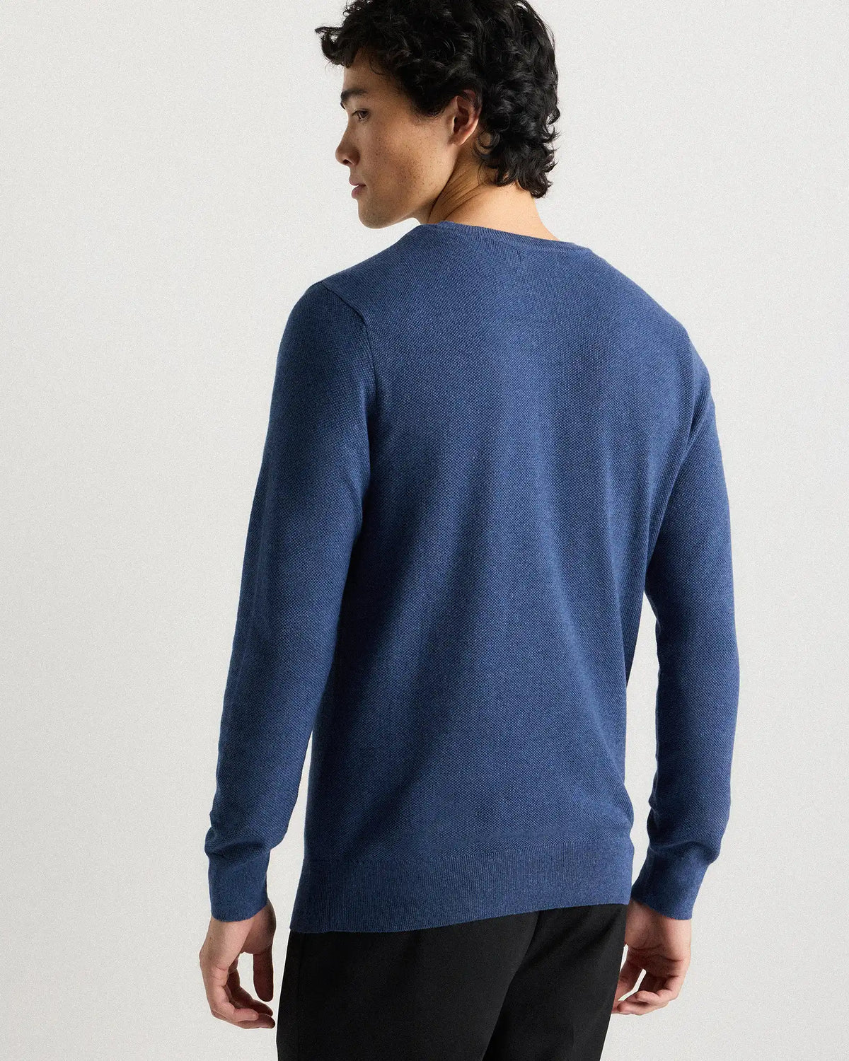 100% Organic Cotton Pique Crewneck Sweater