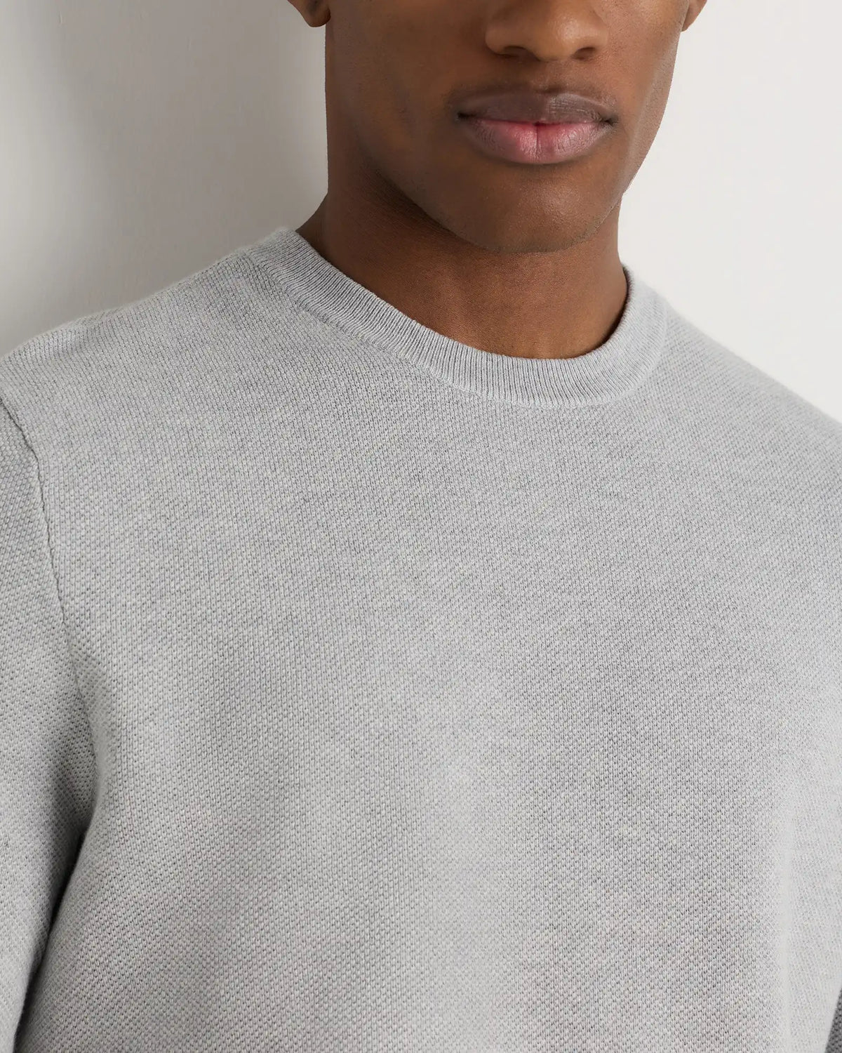 100% Organic Cotton Pique Crewneck Sweater