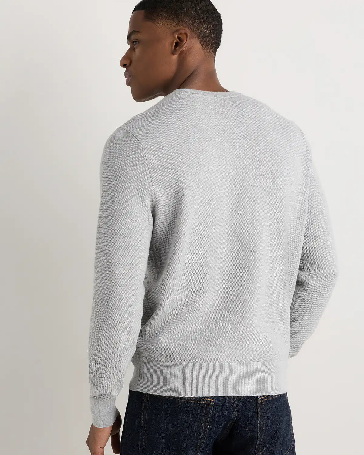 100% Organic Cotton Pique Crewneck Sweater