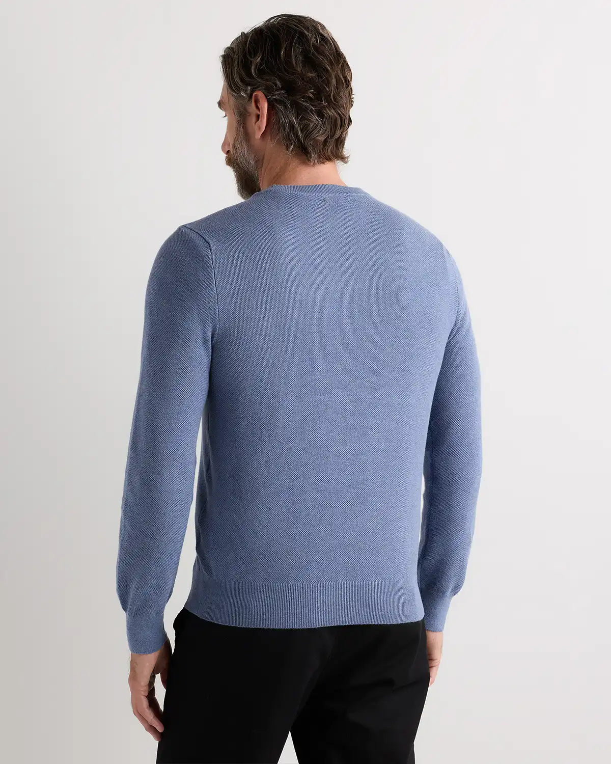 100% Organic Cotton Pique Crewneck Sweater