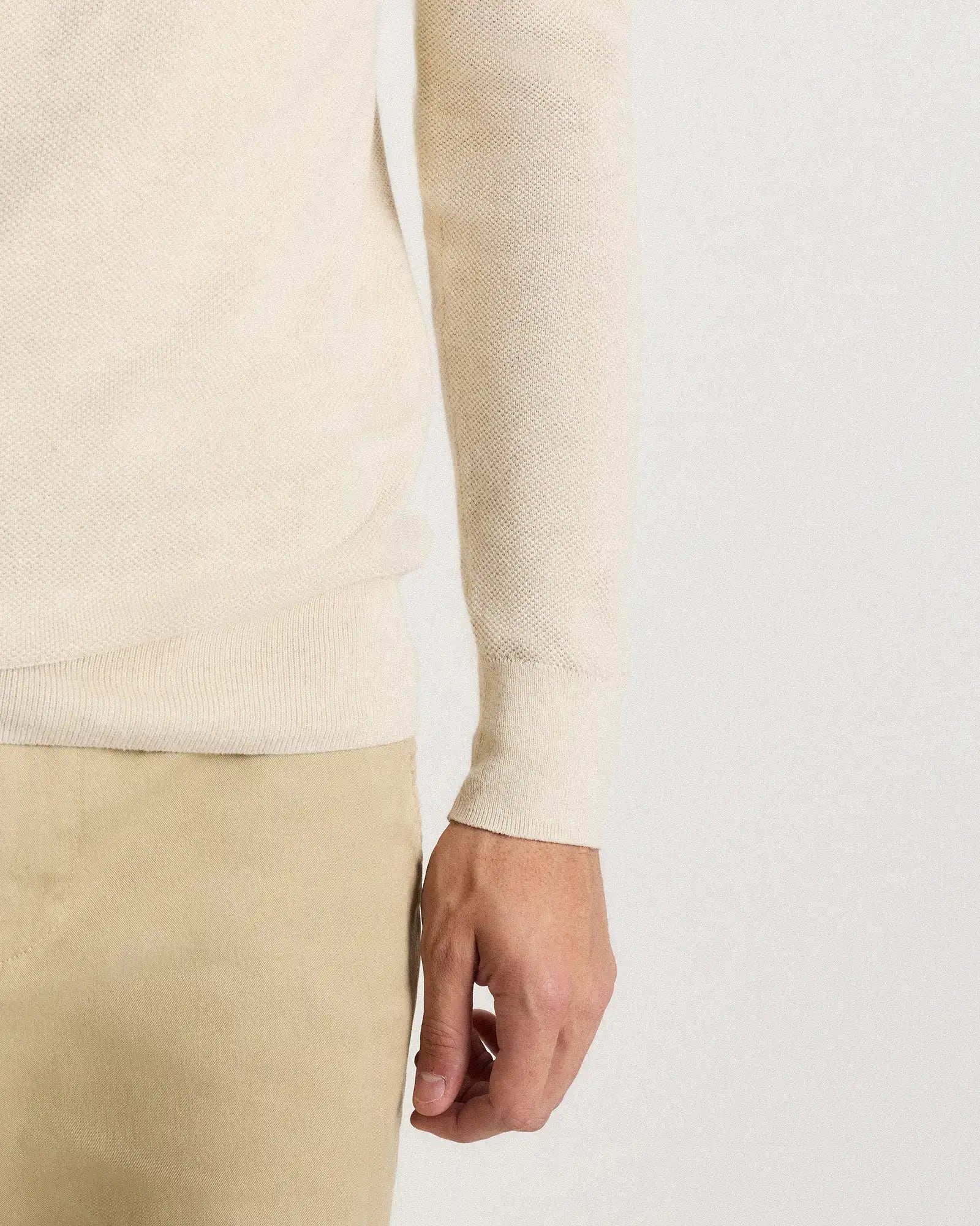 100% Organic Cotton Pique Crewneck Sweater