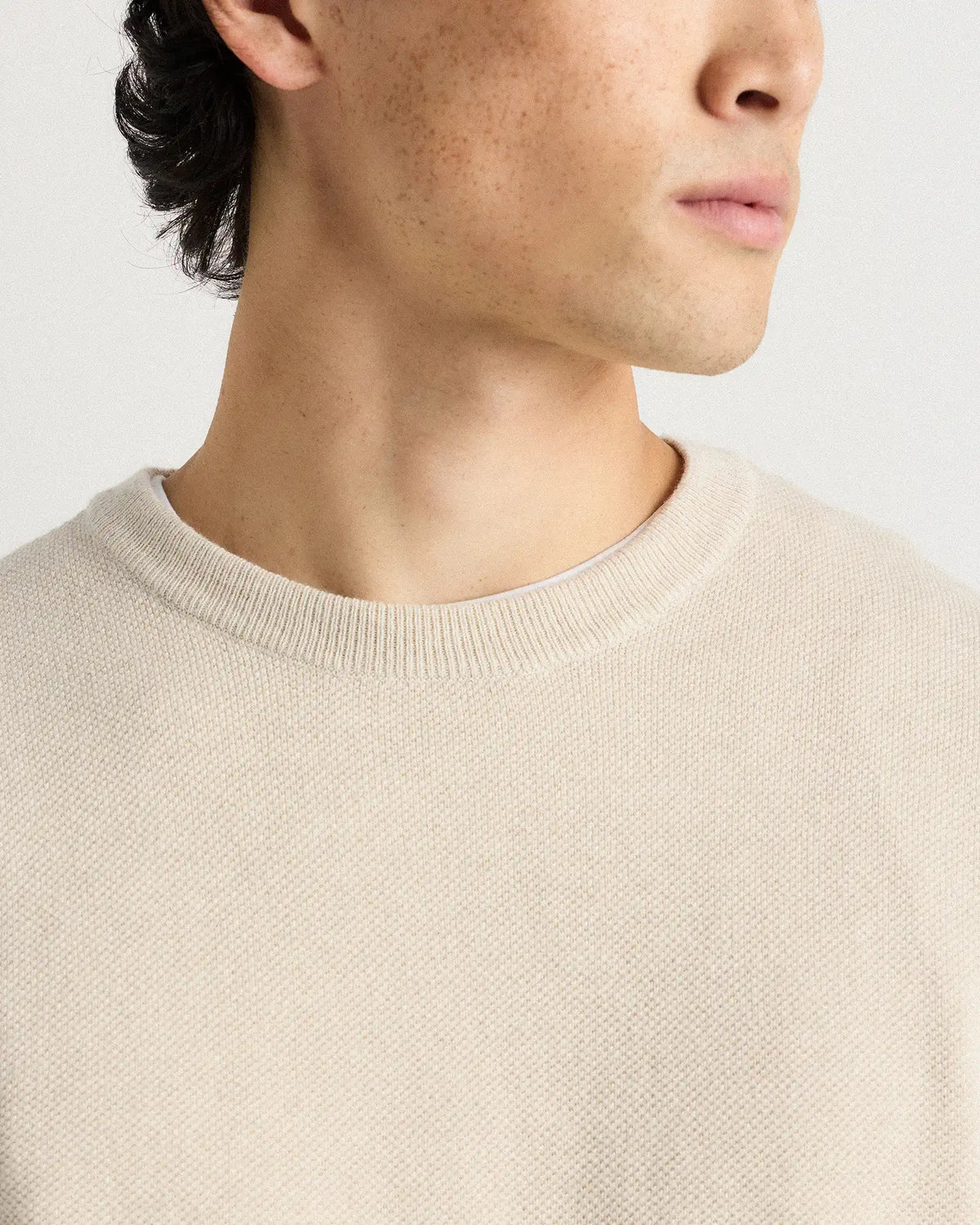 100% Organic Cotton Pique Crewneck Sweater