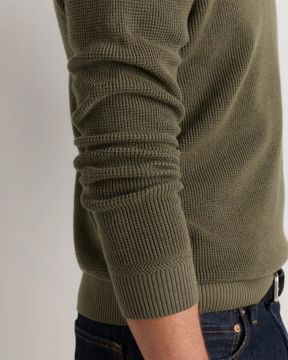 Organic Cotton Cashmere Waffle Crewneck Sweater