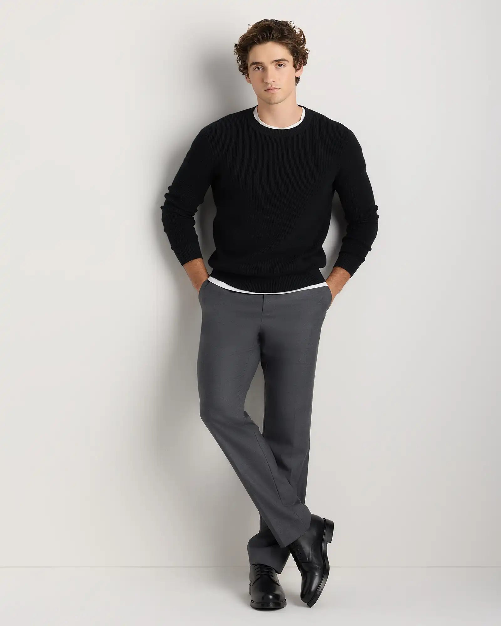 Organic Cotton Cashmere Waffle Crewneck Sweater