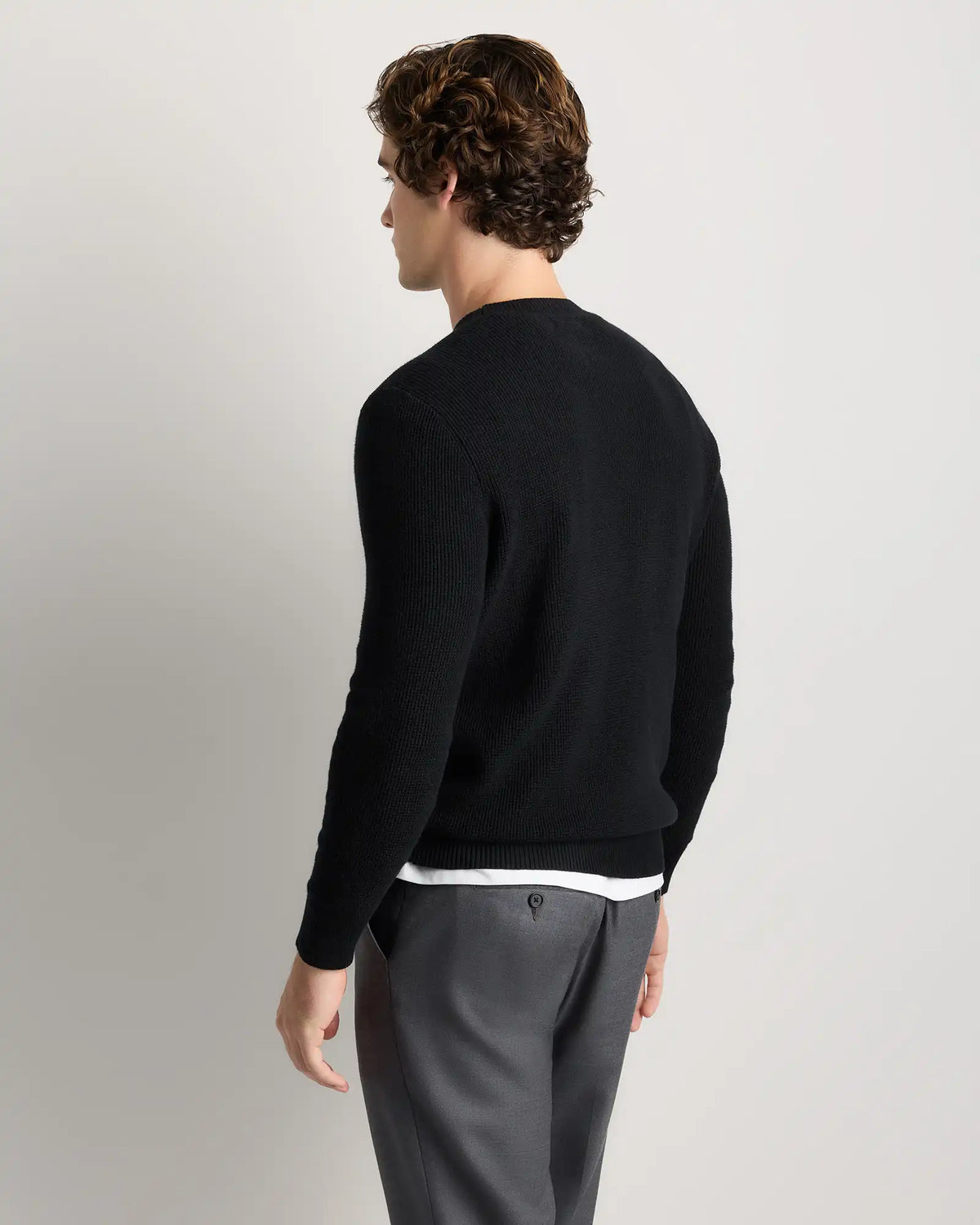 Organic Cotton Cashmere Waffle Crewneck Sweater