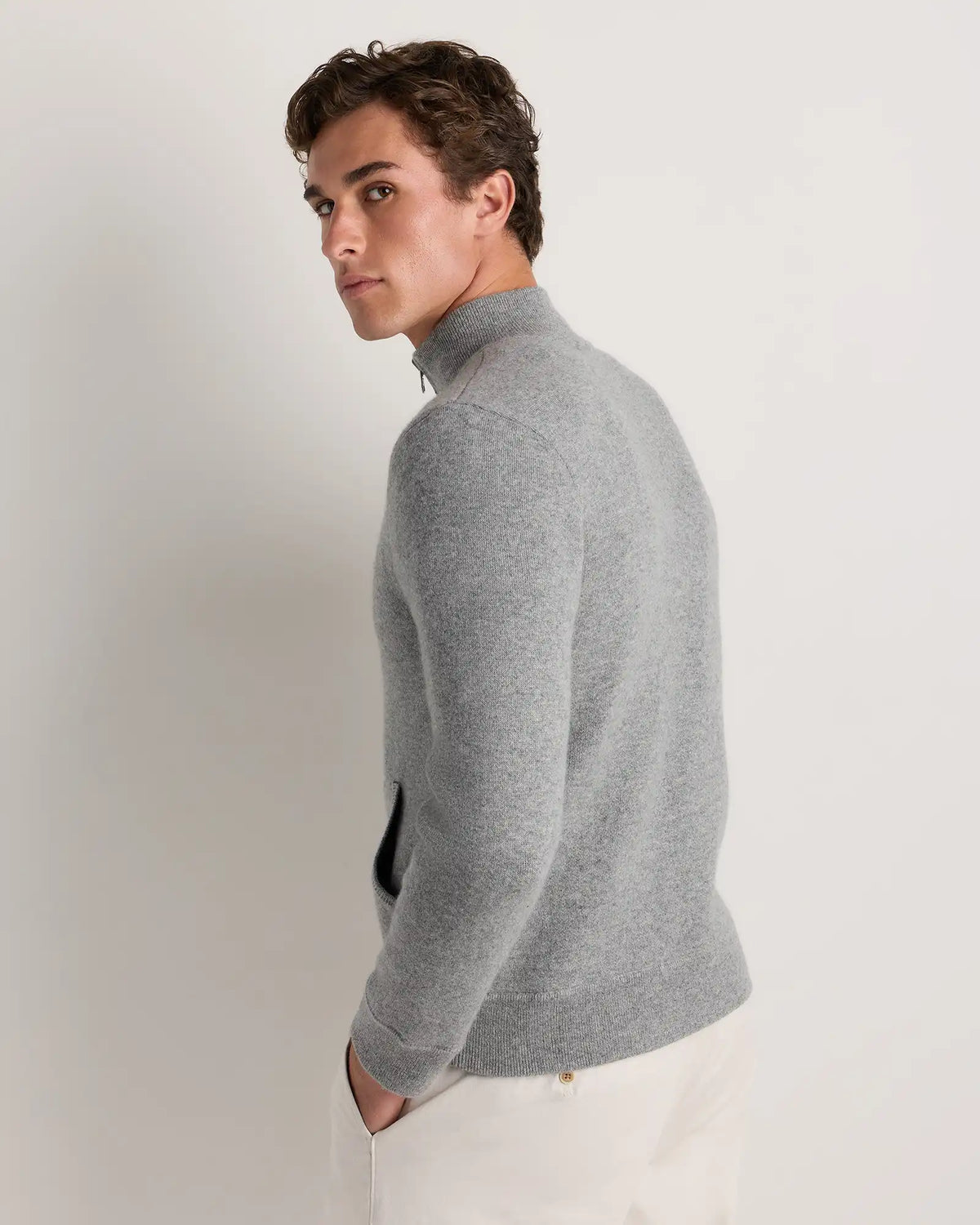 100% Reversible Cashmere Full Zip Sweater