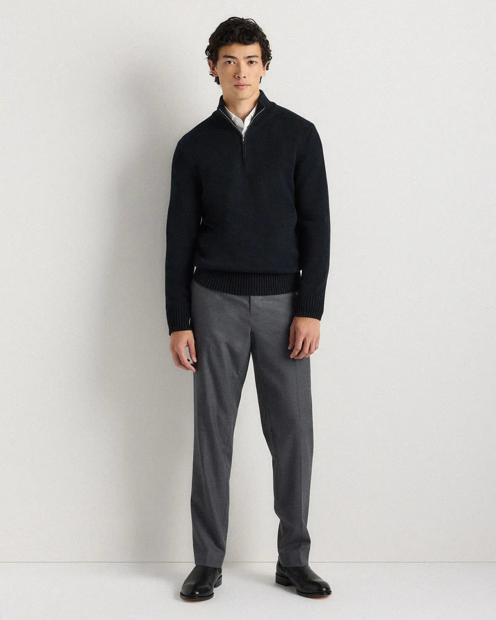 100% Organic Cotton Quarter-Zip Sweater