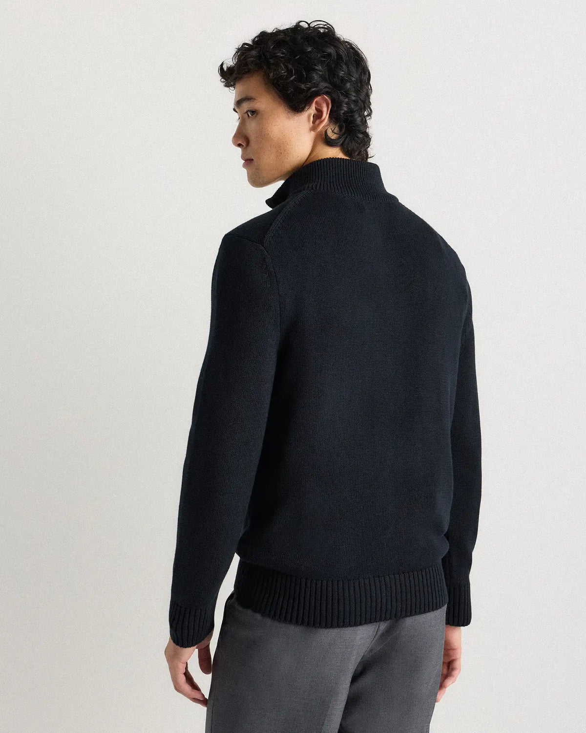 100% Organic Cotton Quarter-Zip Sweater