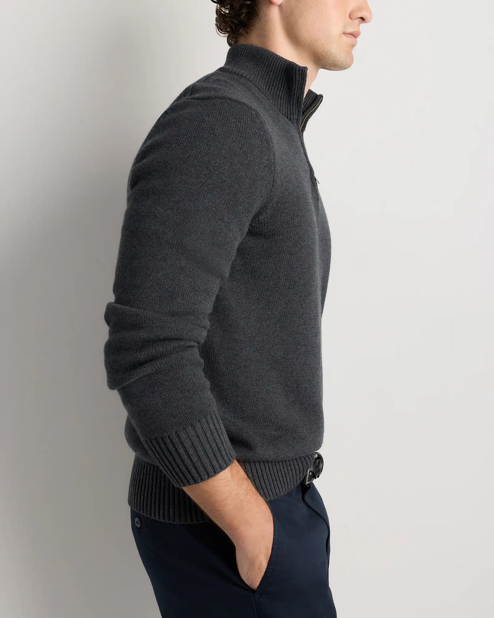 100% Organic Cotton Quarter-Zip Sweater