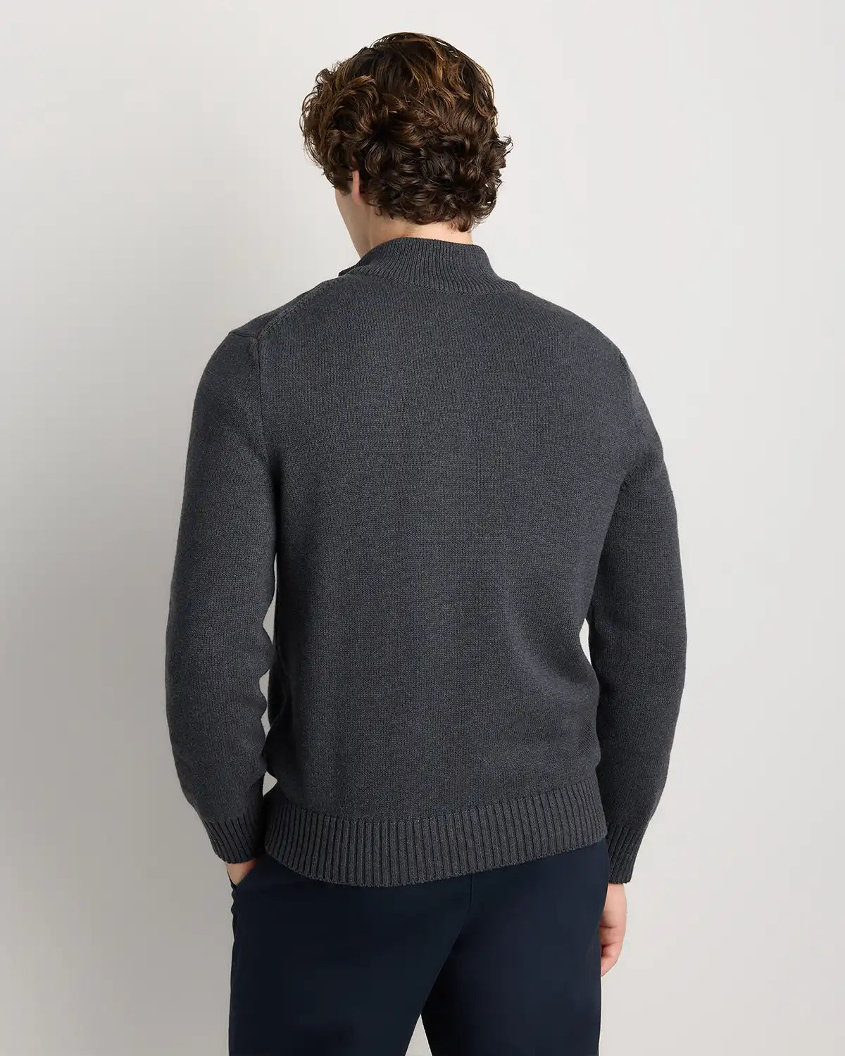 100% Organic Cotton Quarter-Zip Sweater