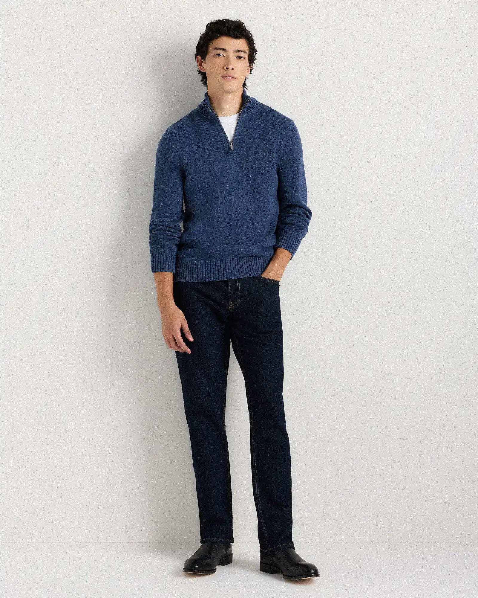 100% Organic Cotton Quarter-Zip Sweater