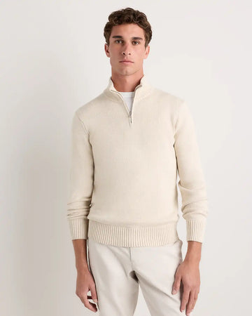 100% Organic Cotton Quarter-Zip Sweater