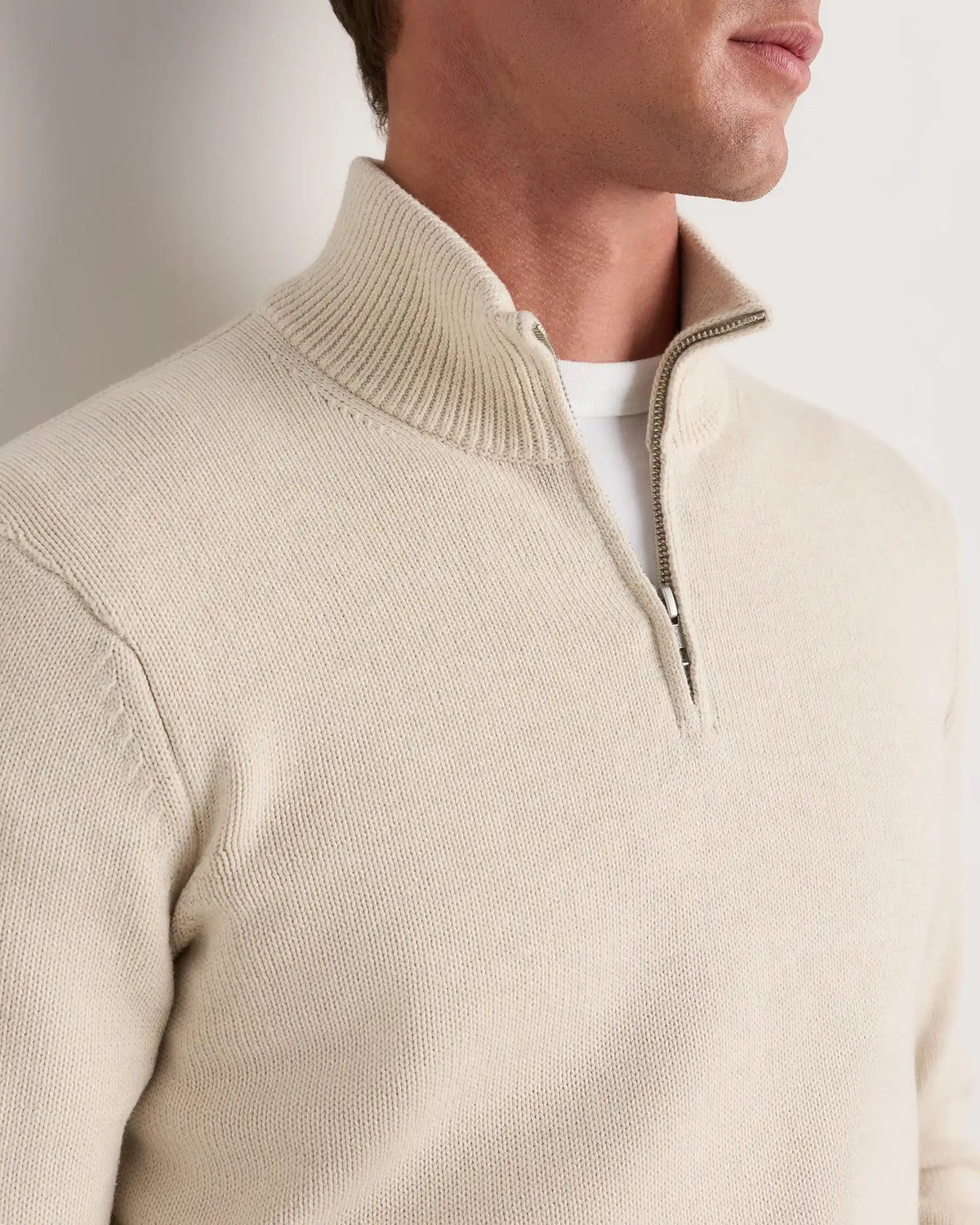 100% Organic Cotton Quarter-Zip Sweater