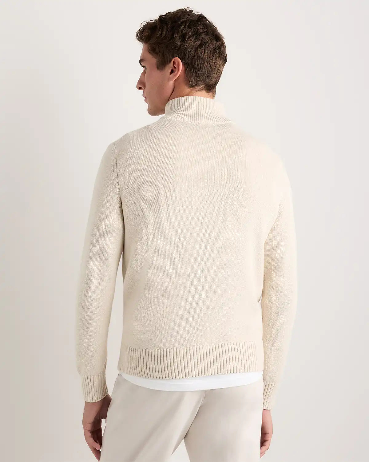 100% Organic Cotton Quarter-Zip Sweater