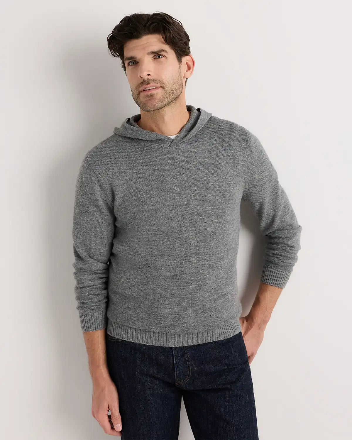 Alpaca-Wool Hooded Sweater