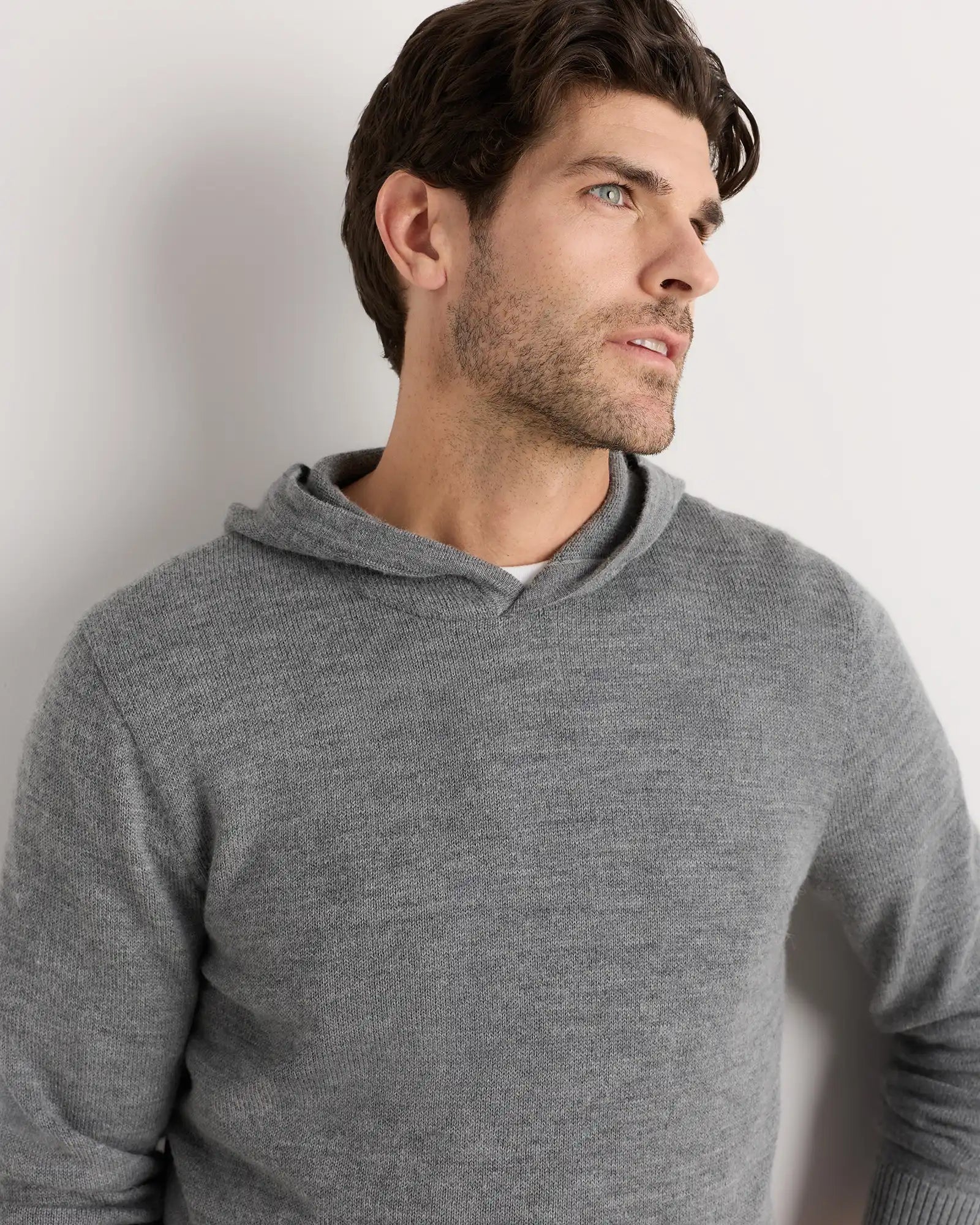 Alpaca-Wool Hooded Sweater