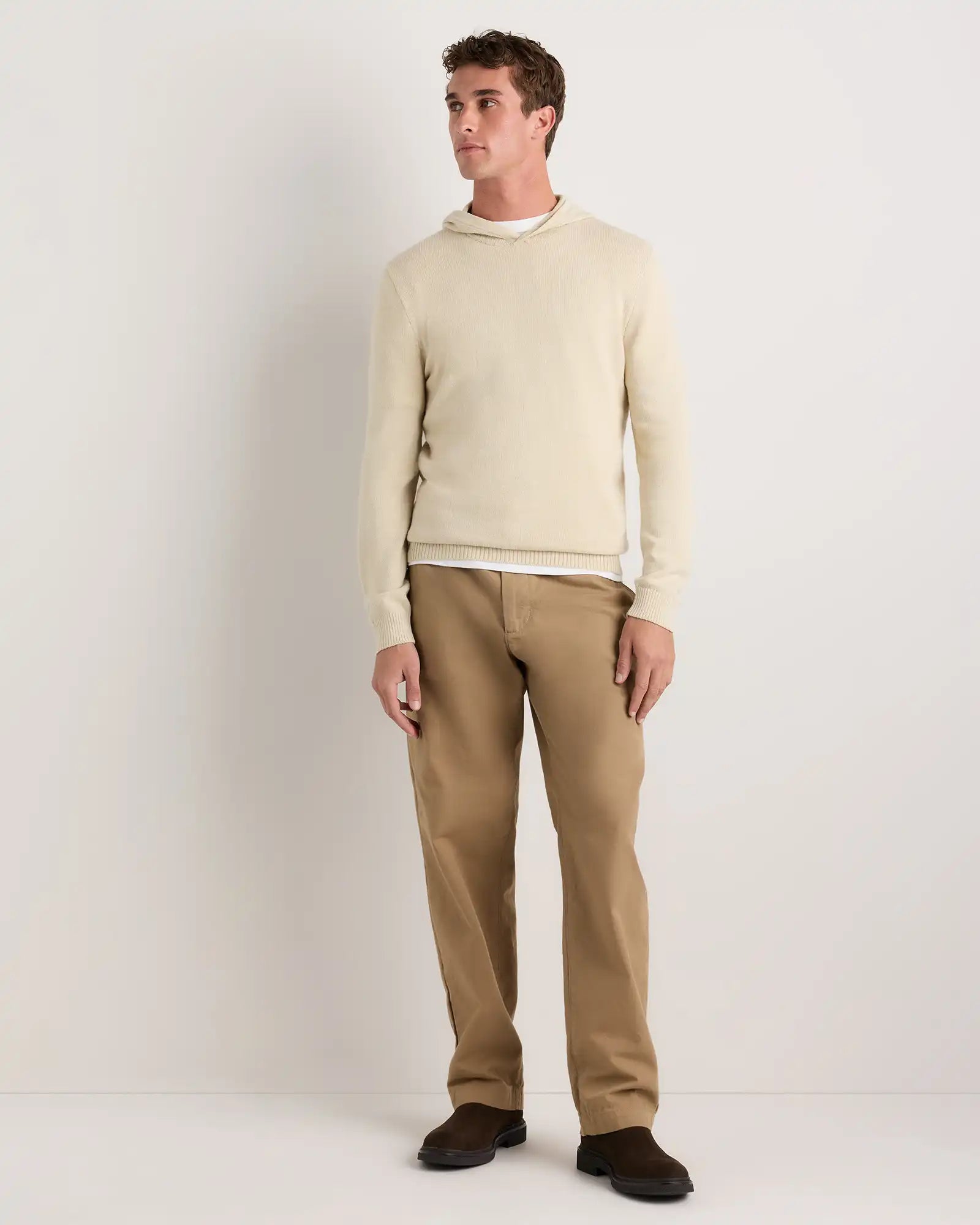 Alpaca-Wool Hooded Sweater