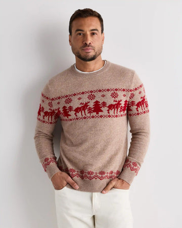Mongolian Cashmere Fair Isle Christmas Sweater