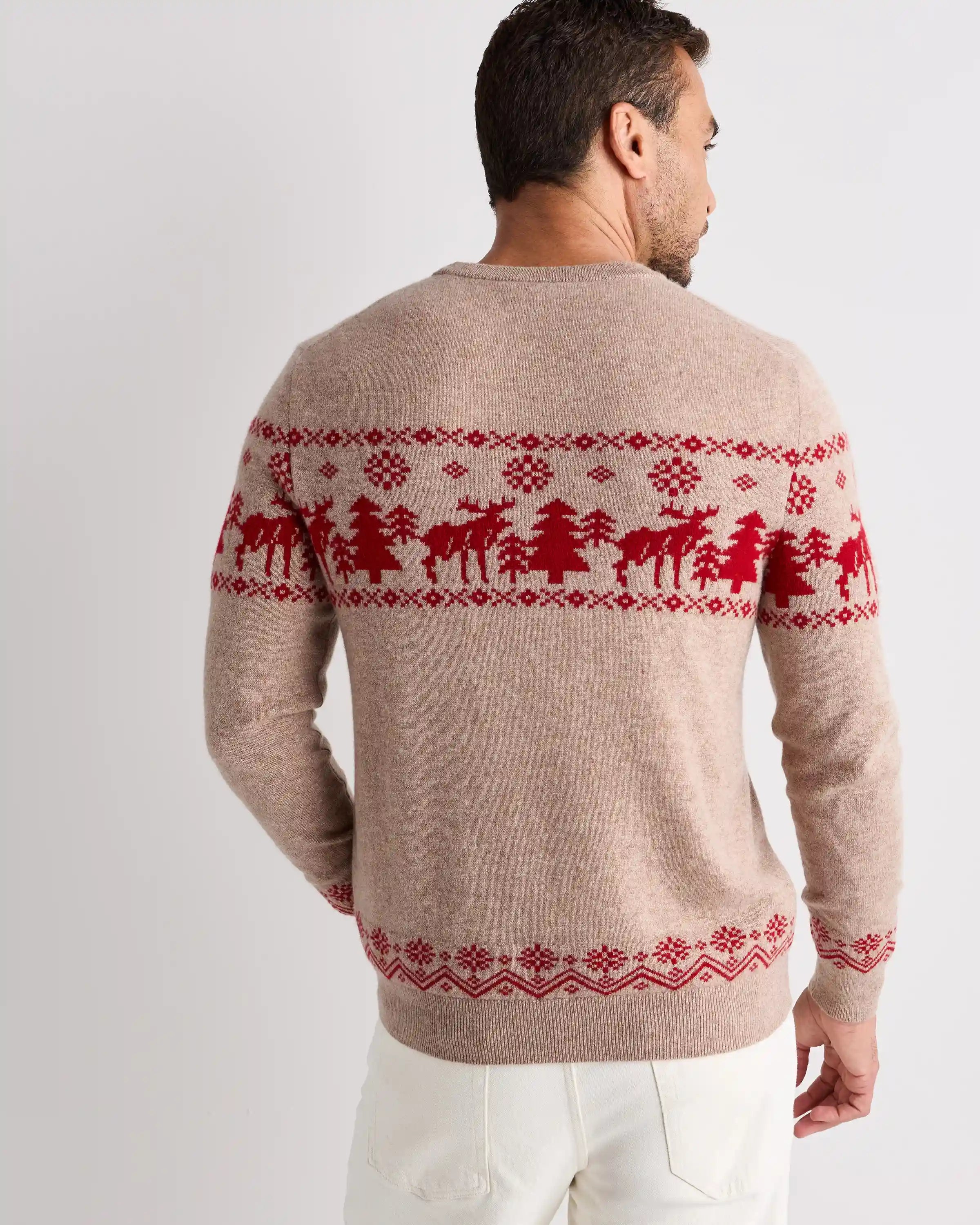 Mongolian Cashmere Fair Isle Christmas Sweater