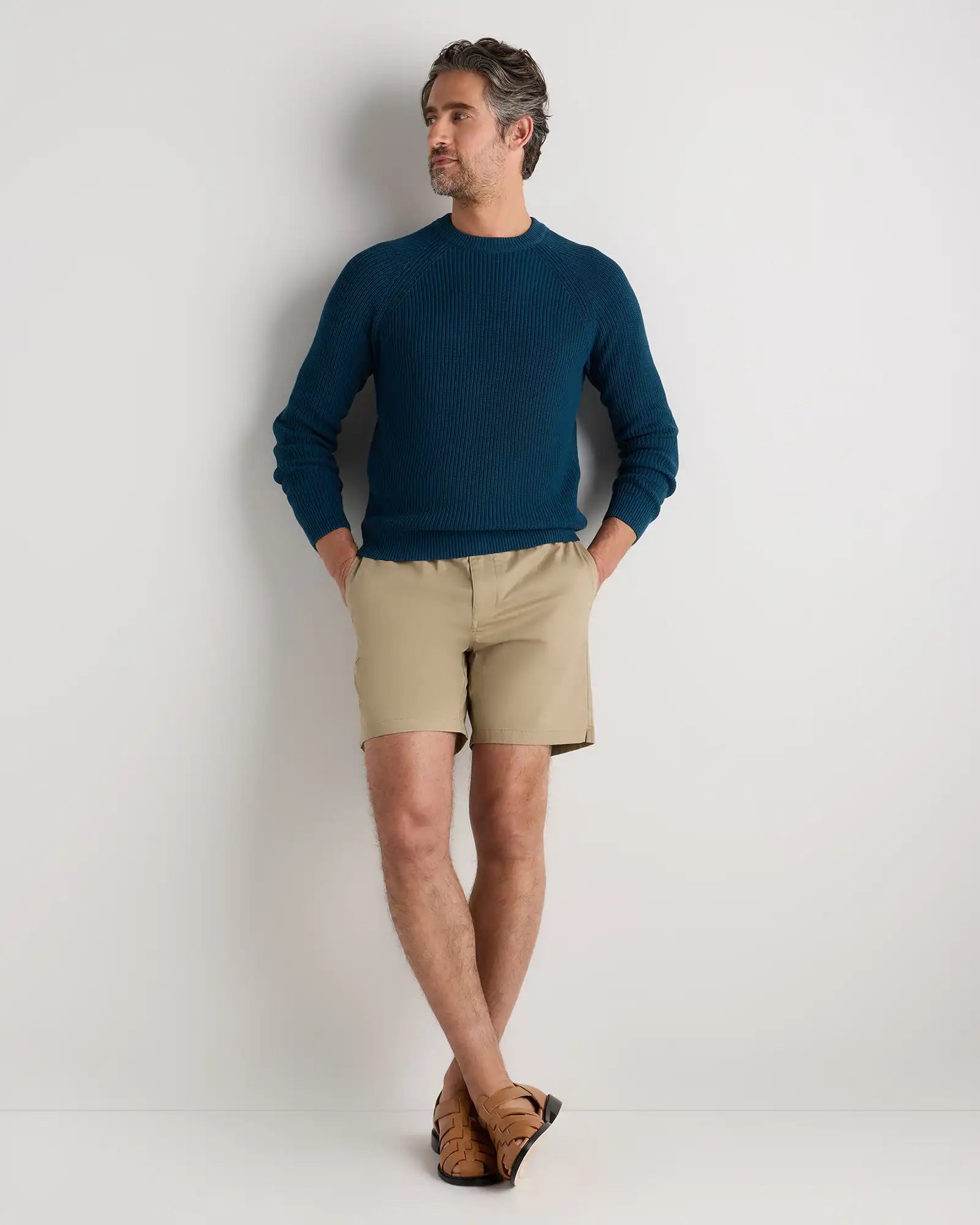 100% Organic Cotton Ribbed Crewneck Sweater