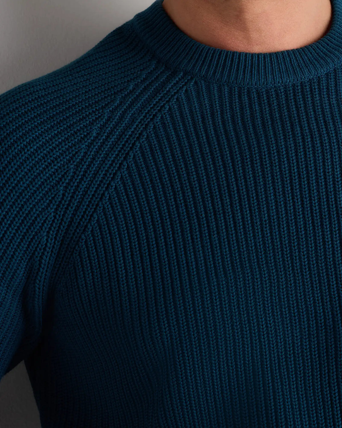 100% Organic Cotton Ribbed Crewneck Sweater