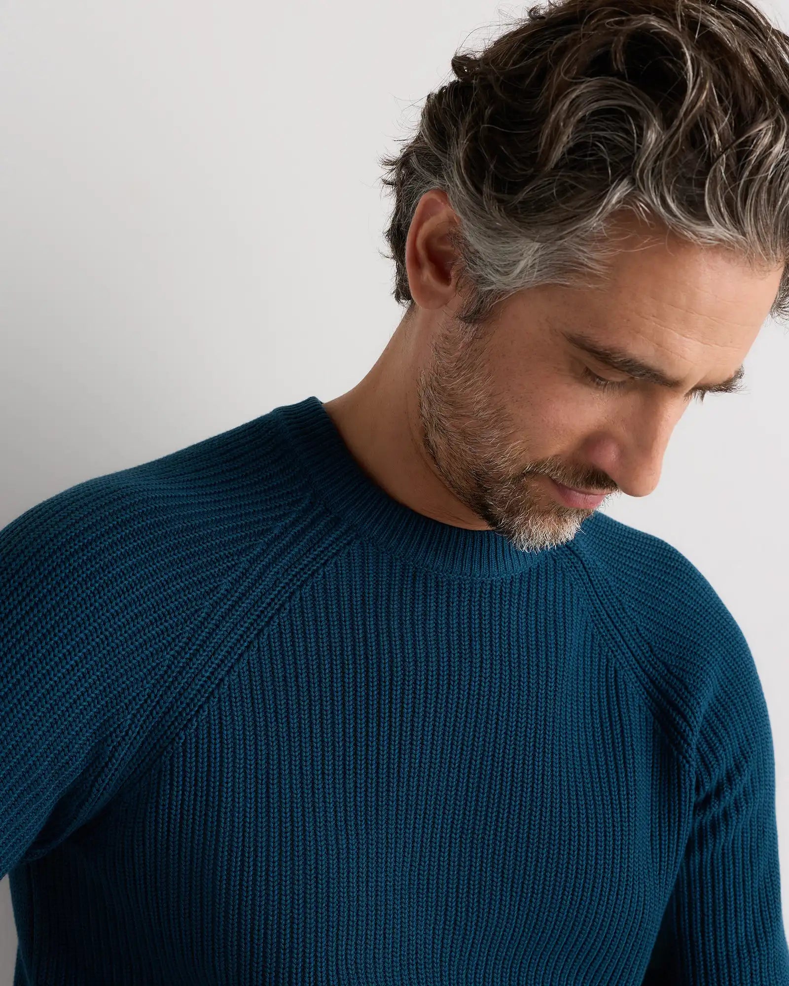 100% Organic Cotton Ribbed Crewneck Sweater