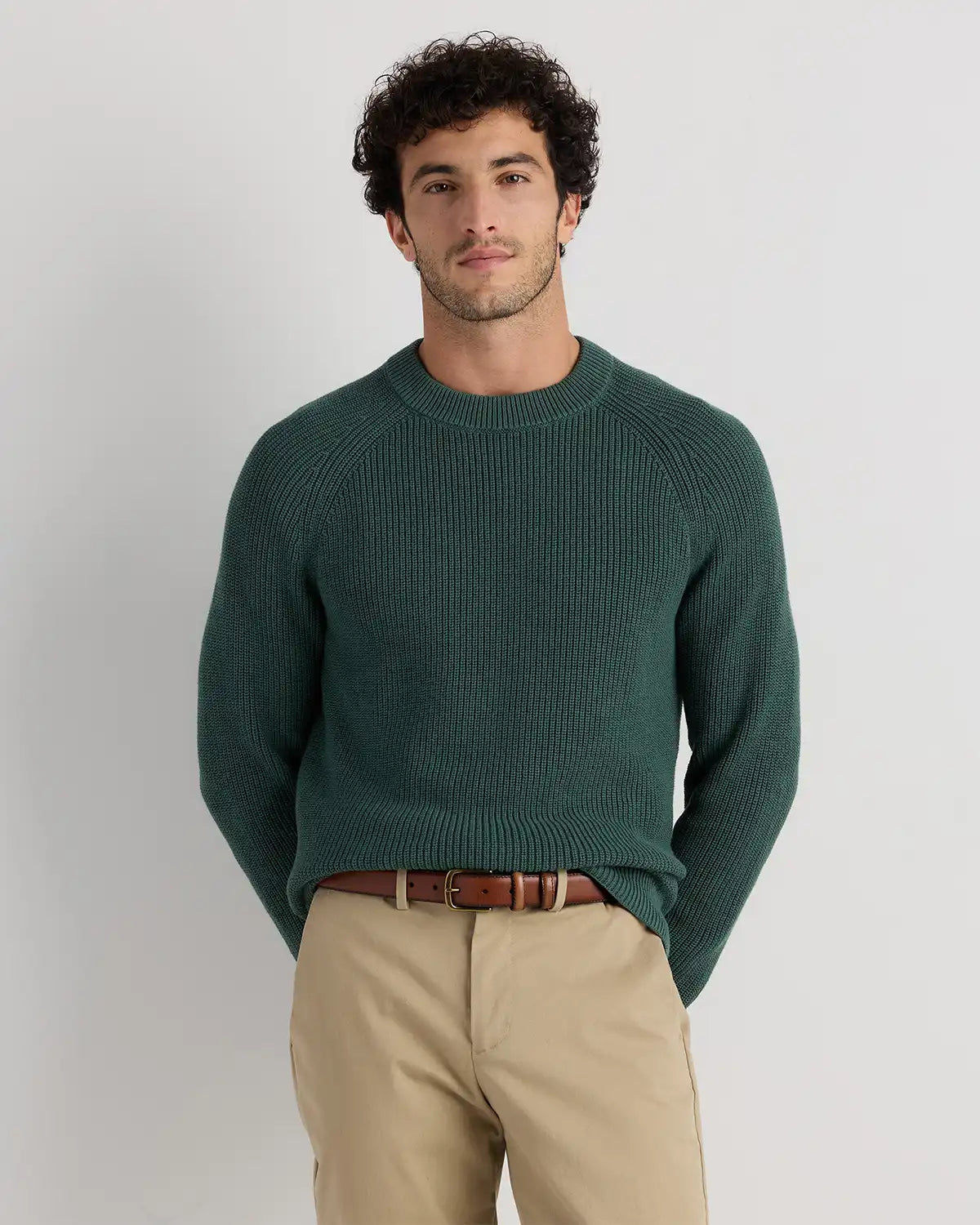 100% Organic Cotton Ribbed Crewneck Sweater