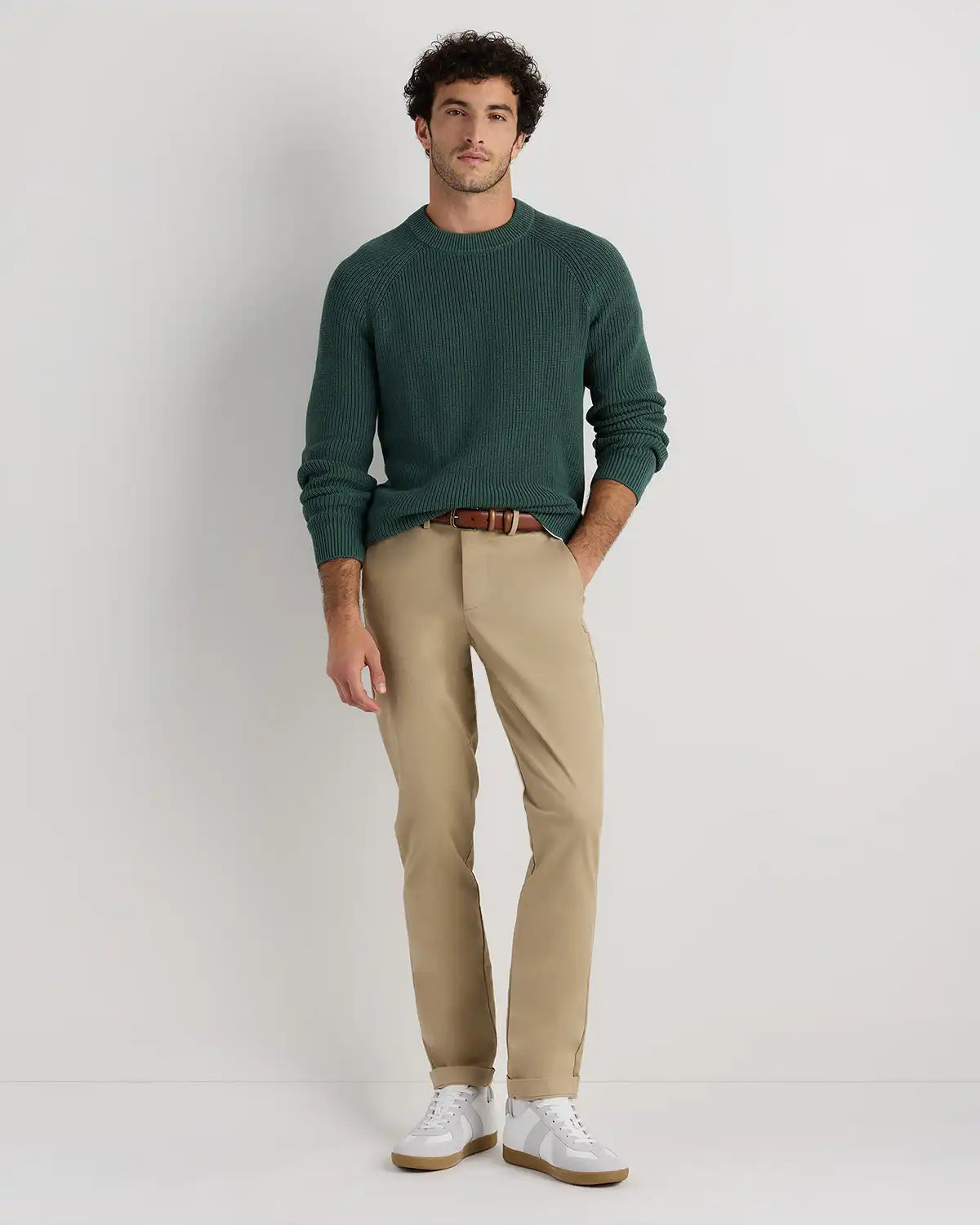 100% Organic Cotton Ribbed Crewneck Sweater