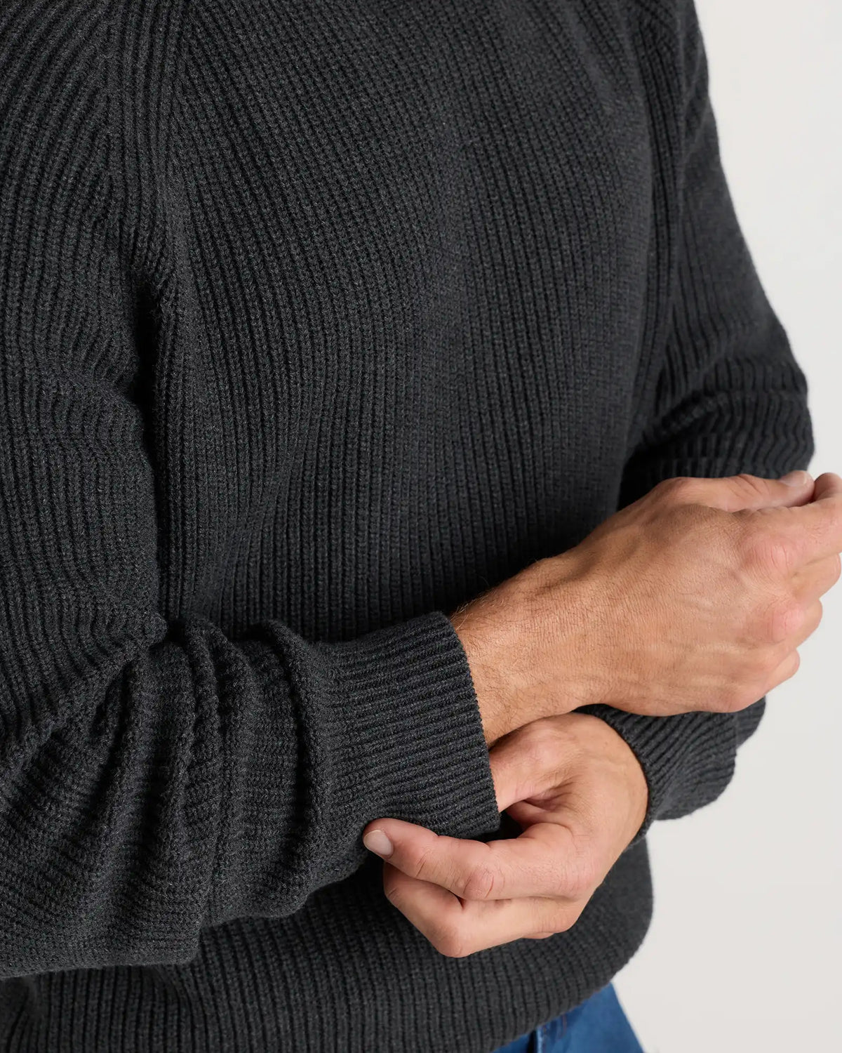 100% Organic Cotton Ribbed Crewneck Sweater
