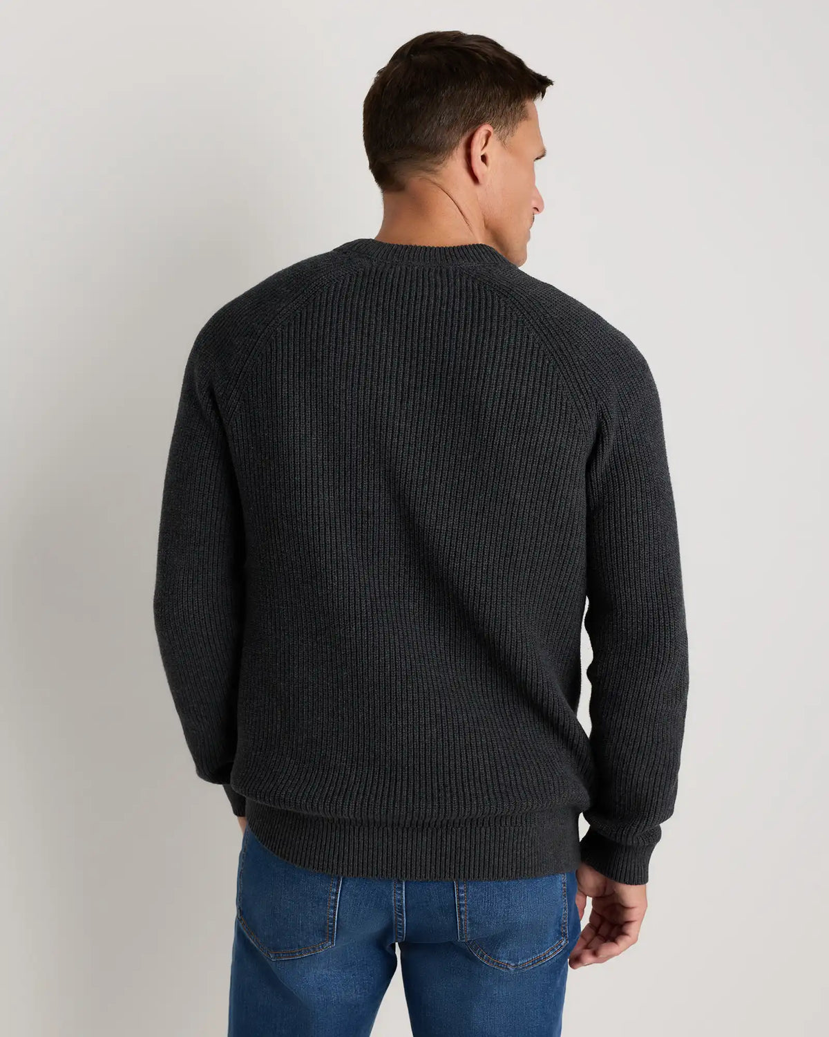100% Organic Cotton Ribbed Crewneck Sweater